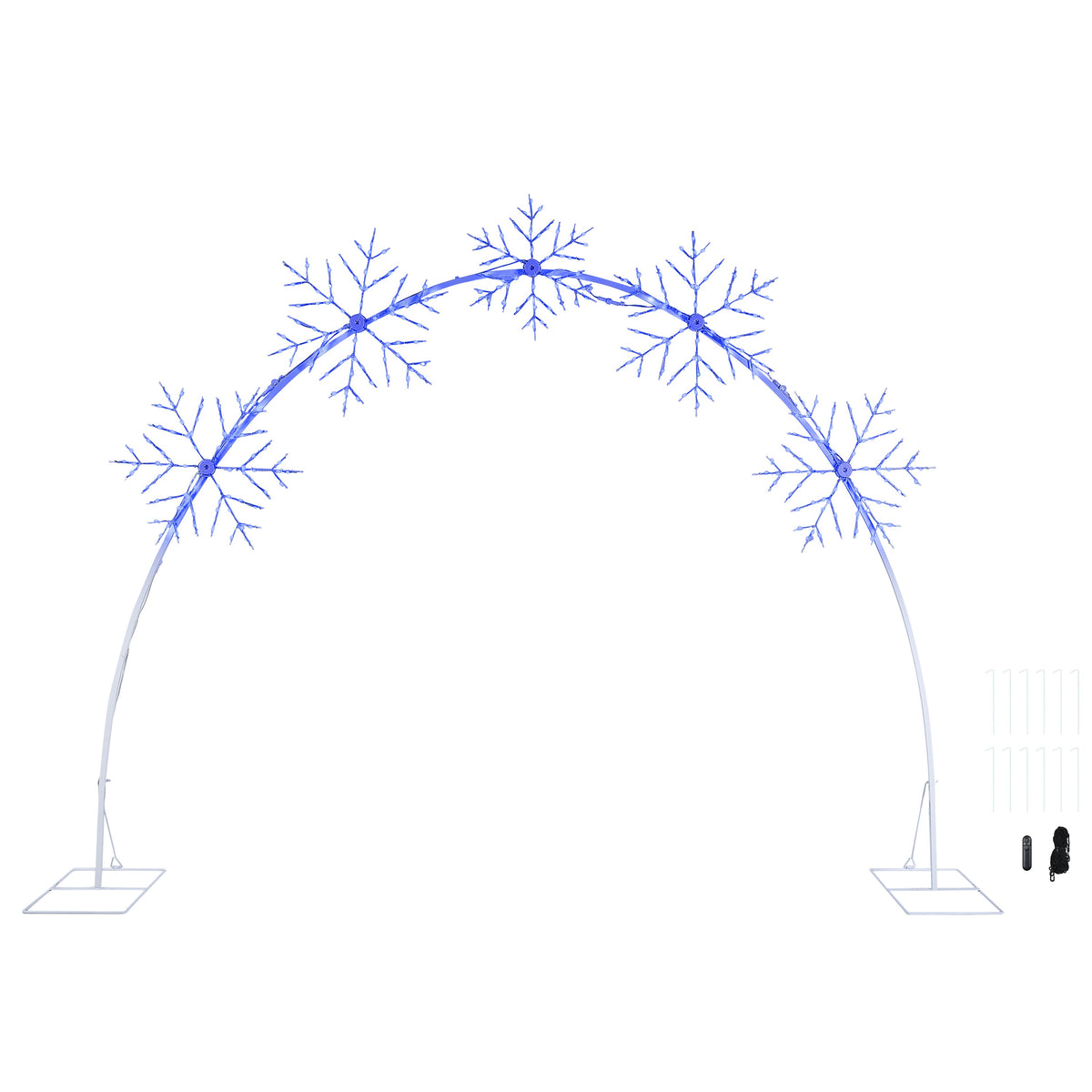 10 ft. Illuminated Snowflake Arch with Lightshow - Mr. Christmas