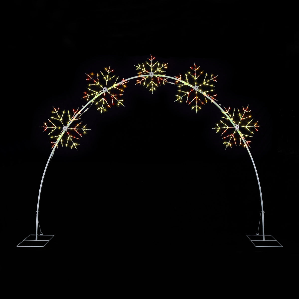 10 ft. Illuminated Snowflake Arch with Lightshow - Mr. Christmas