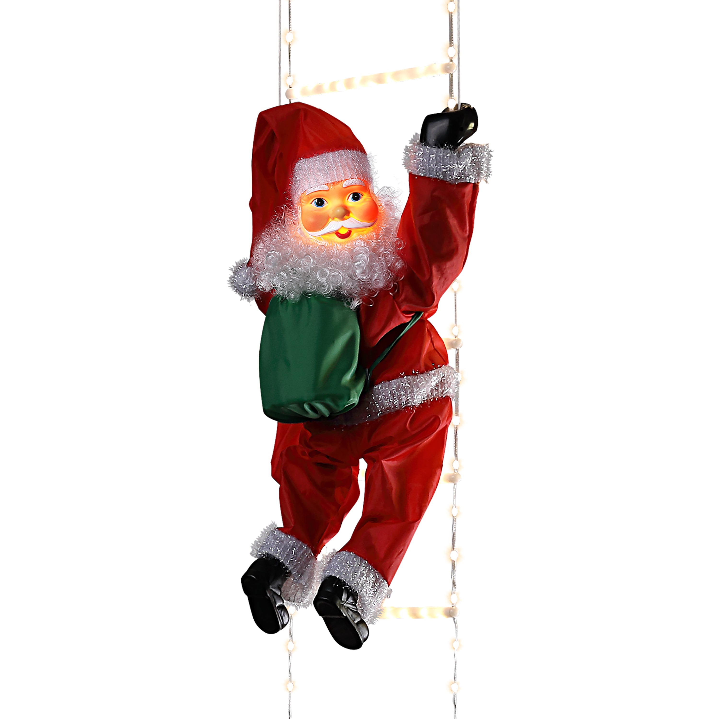 10 ft. Outdoor Animated Rope Ladder Climbing Santa – Mr. Christmas