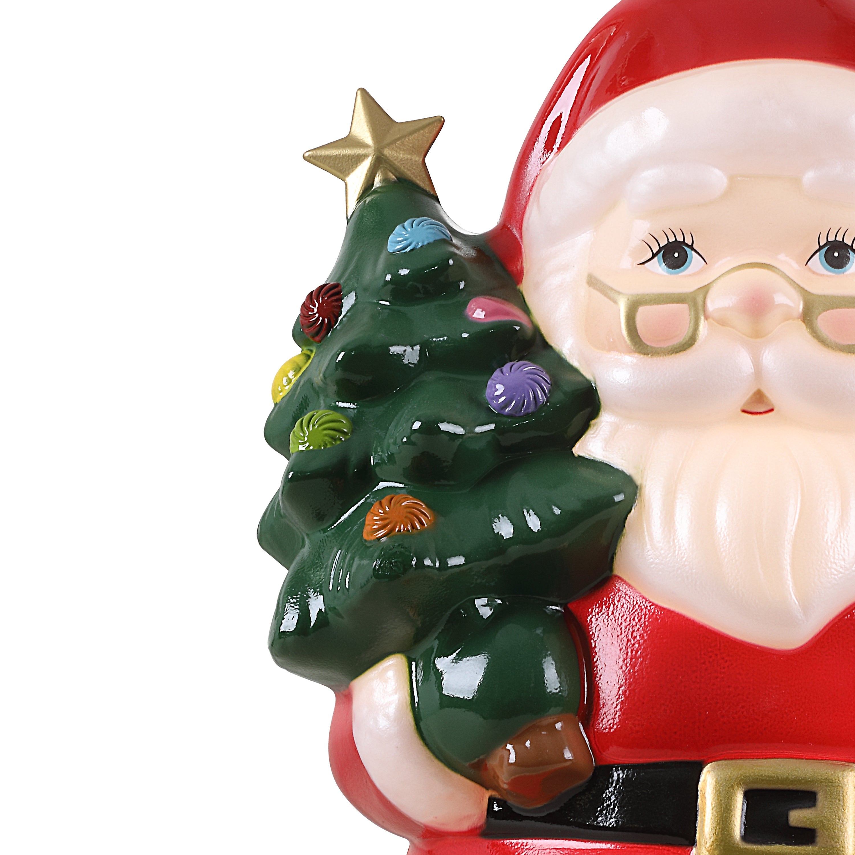 12 in. Nostalgic Lit Blow Mold Figure - Santa - Mr. Christmas