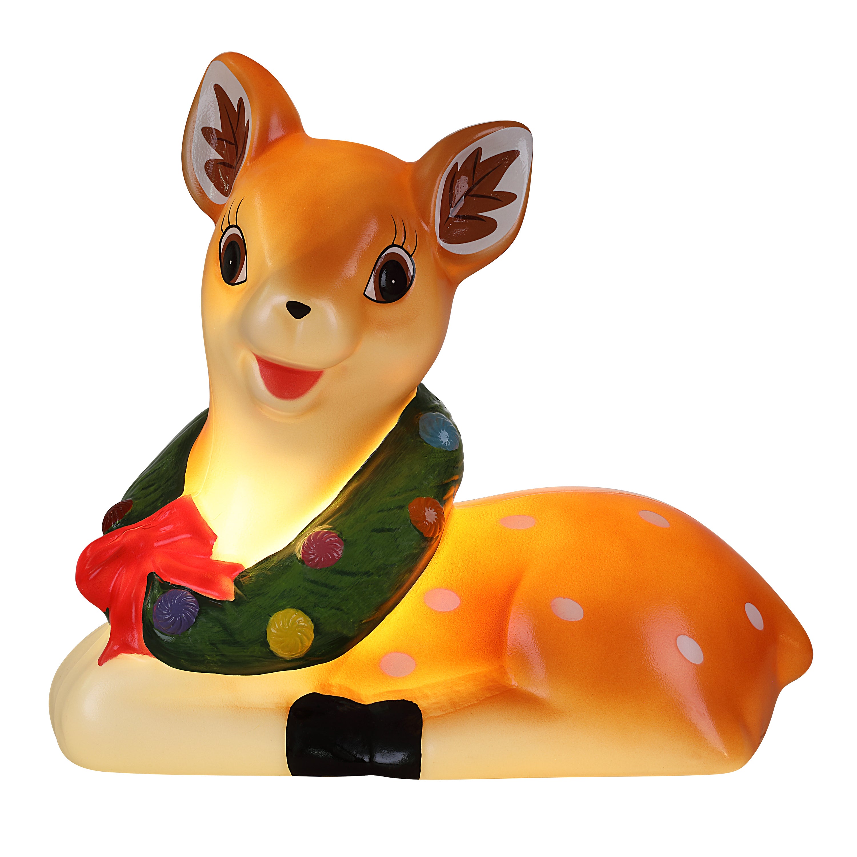 12 in. Nostalgic Lit Blow Mold Figure - Reindeer