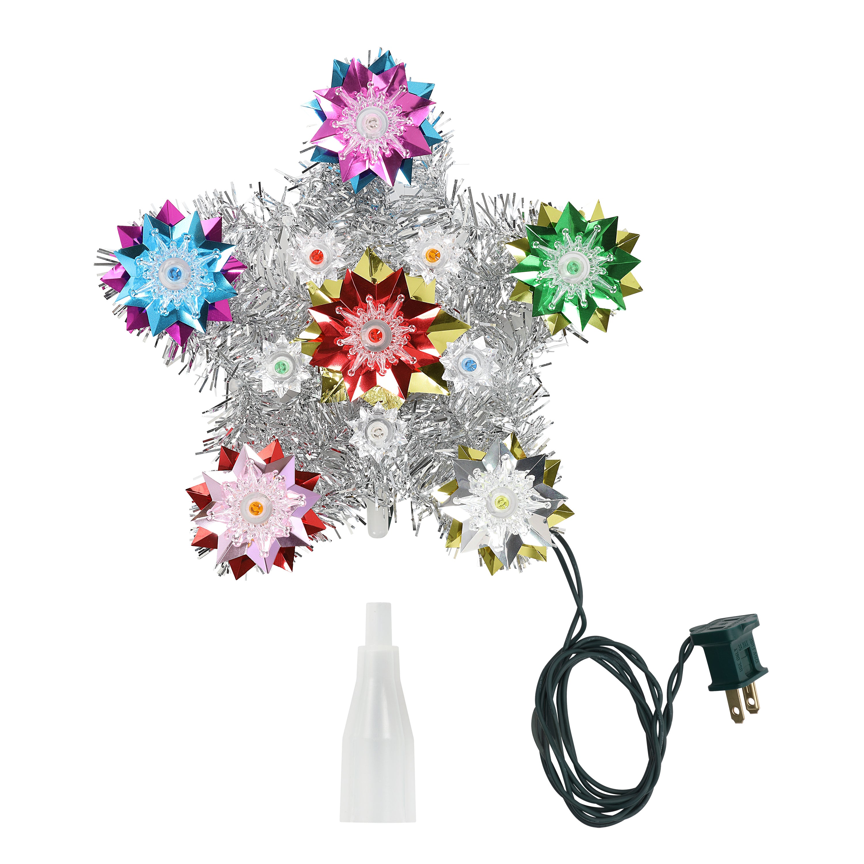 11 in. Tinsel Star Tree Topper