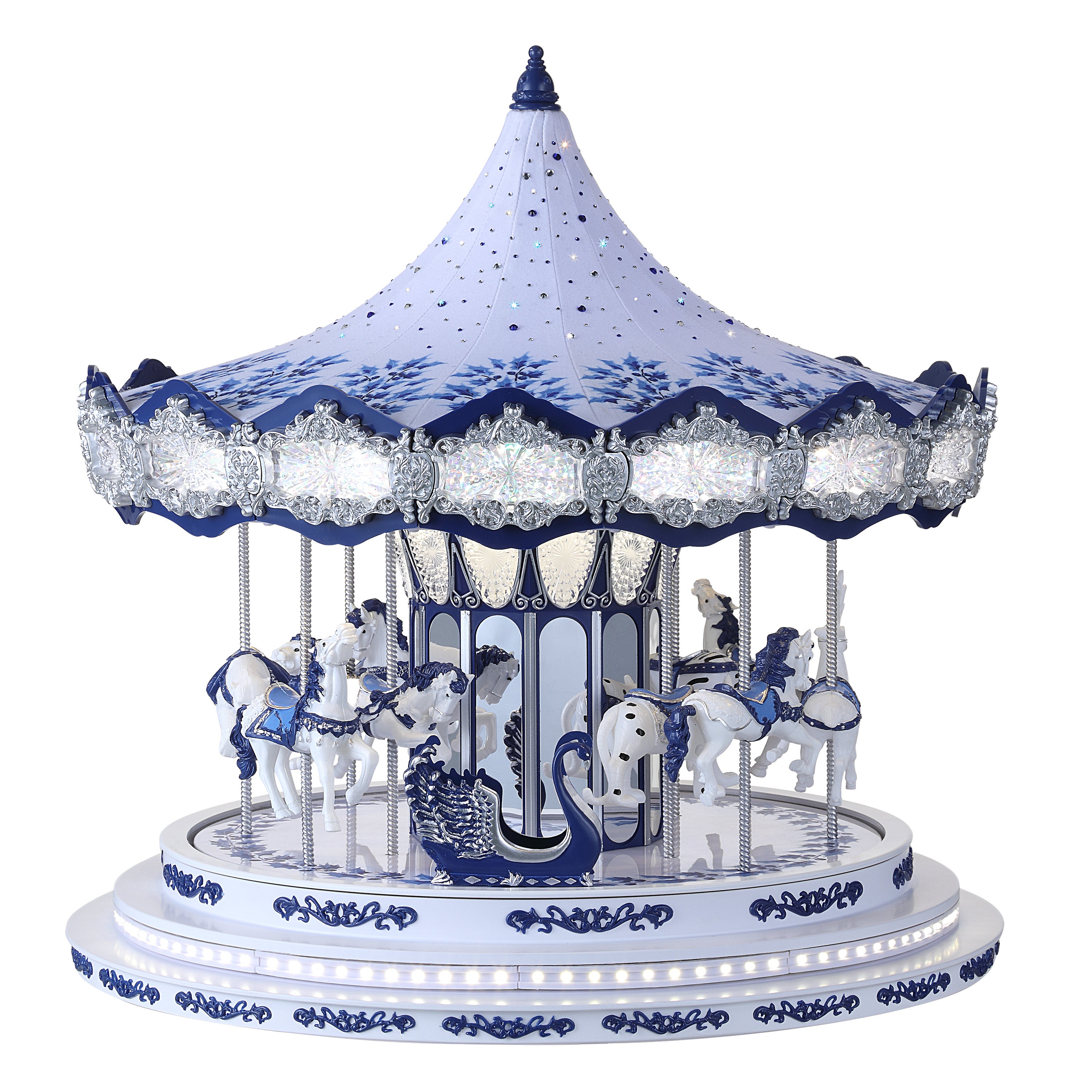 17 in. Chinoiserie Crystal Carousel