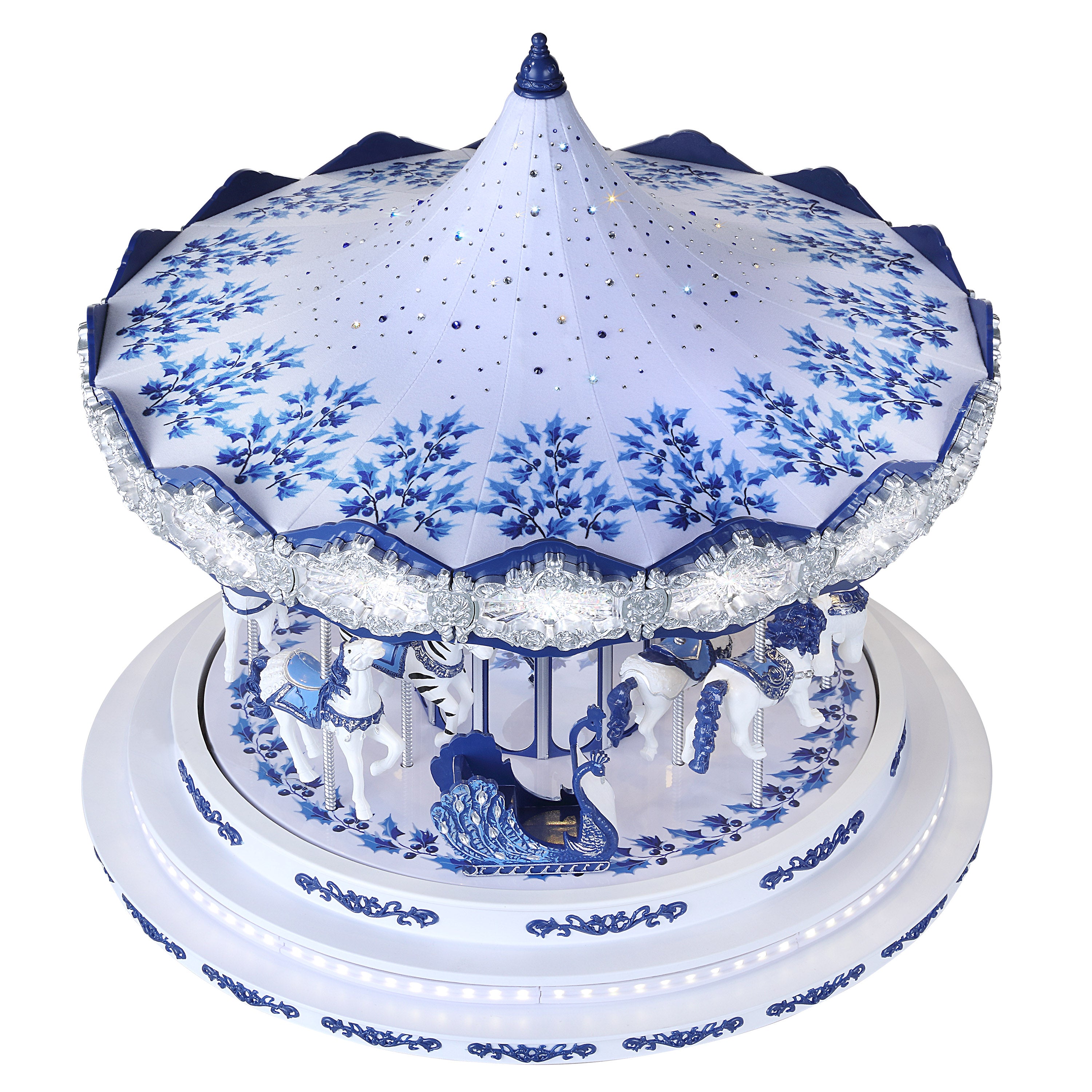 17 in. Chinoiserie Crystal Carousel