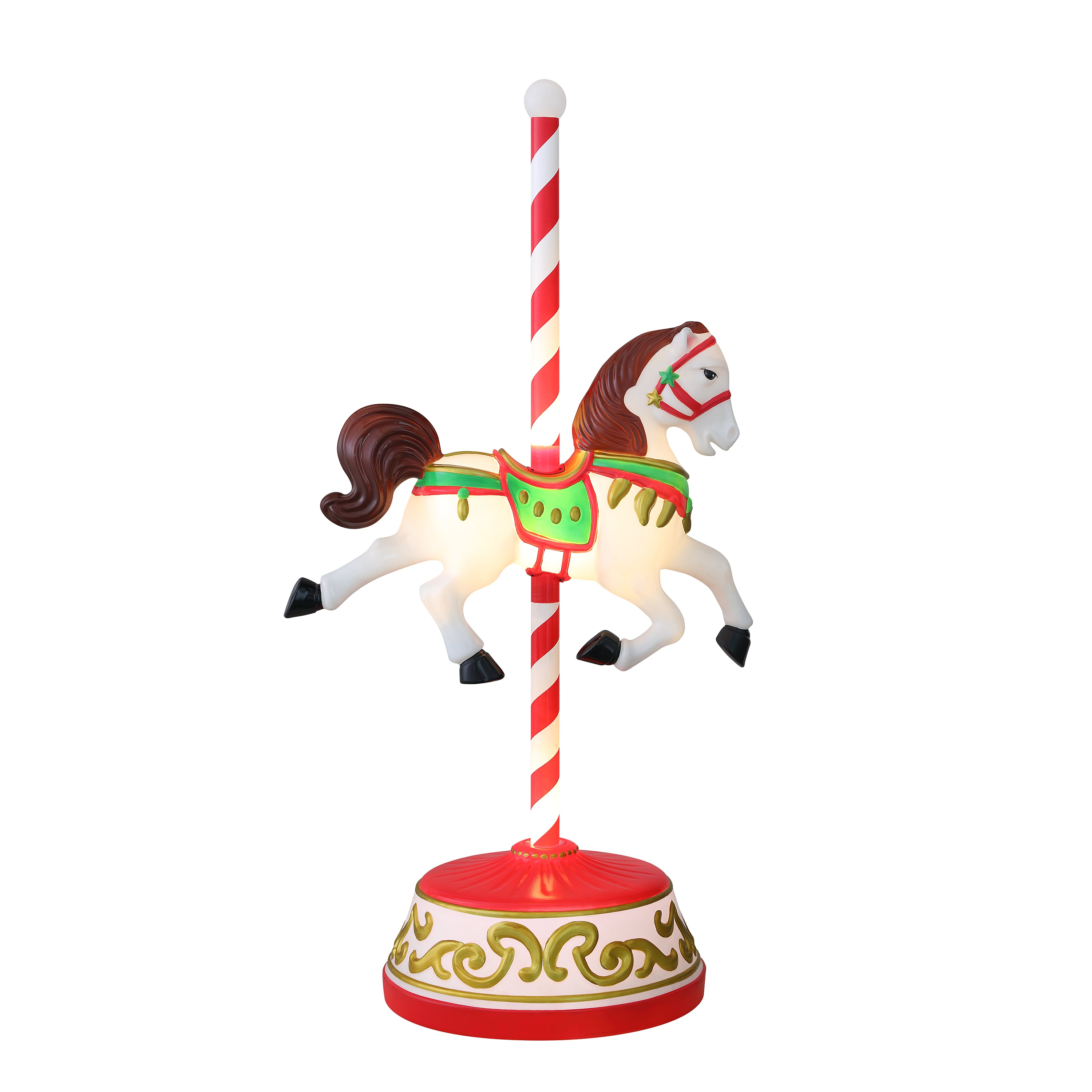 50 in. Jumbo Lit Carousel Horse