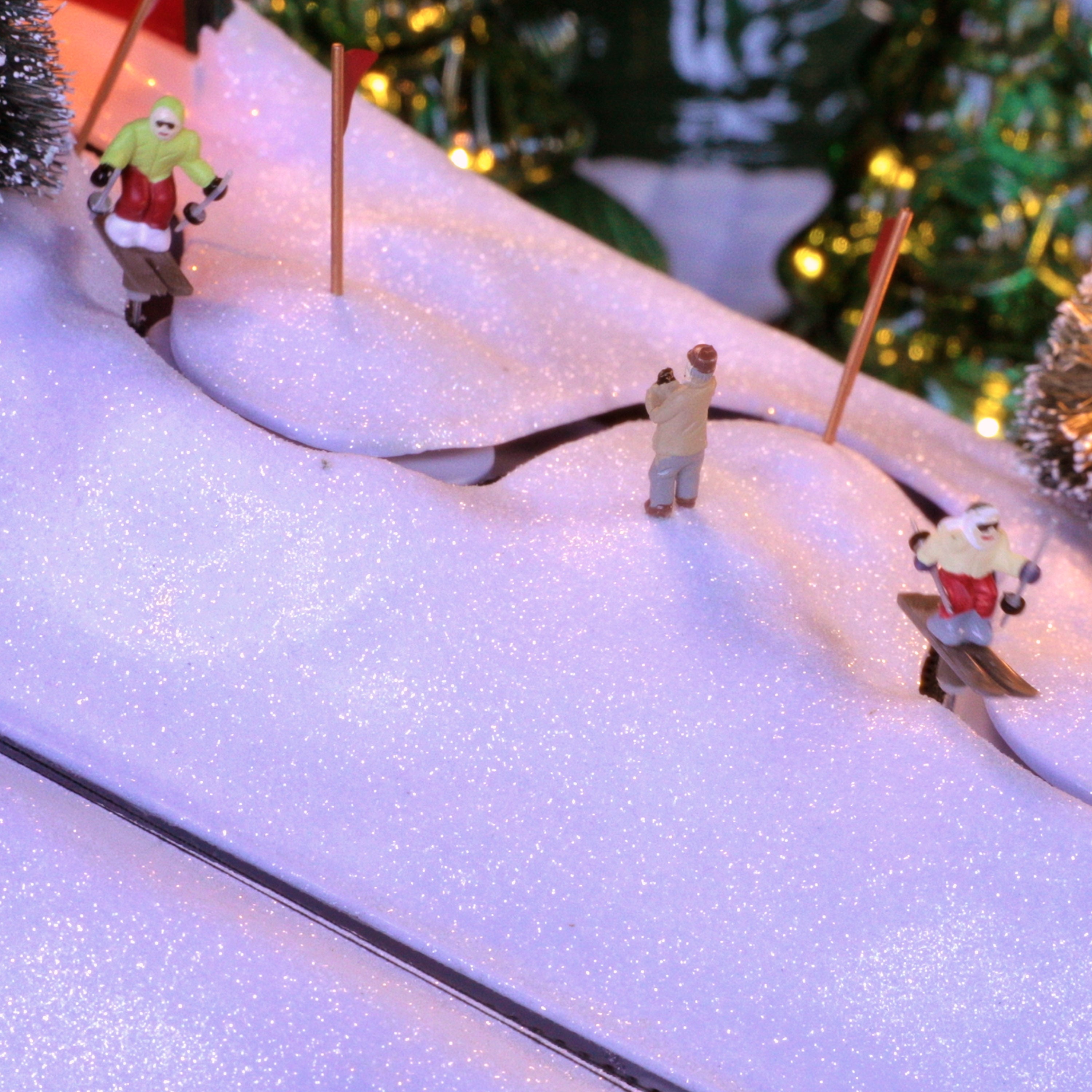 15 in. Animated Winter Wonderland Alpine Slalom - Mr. Christmas