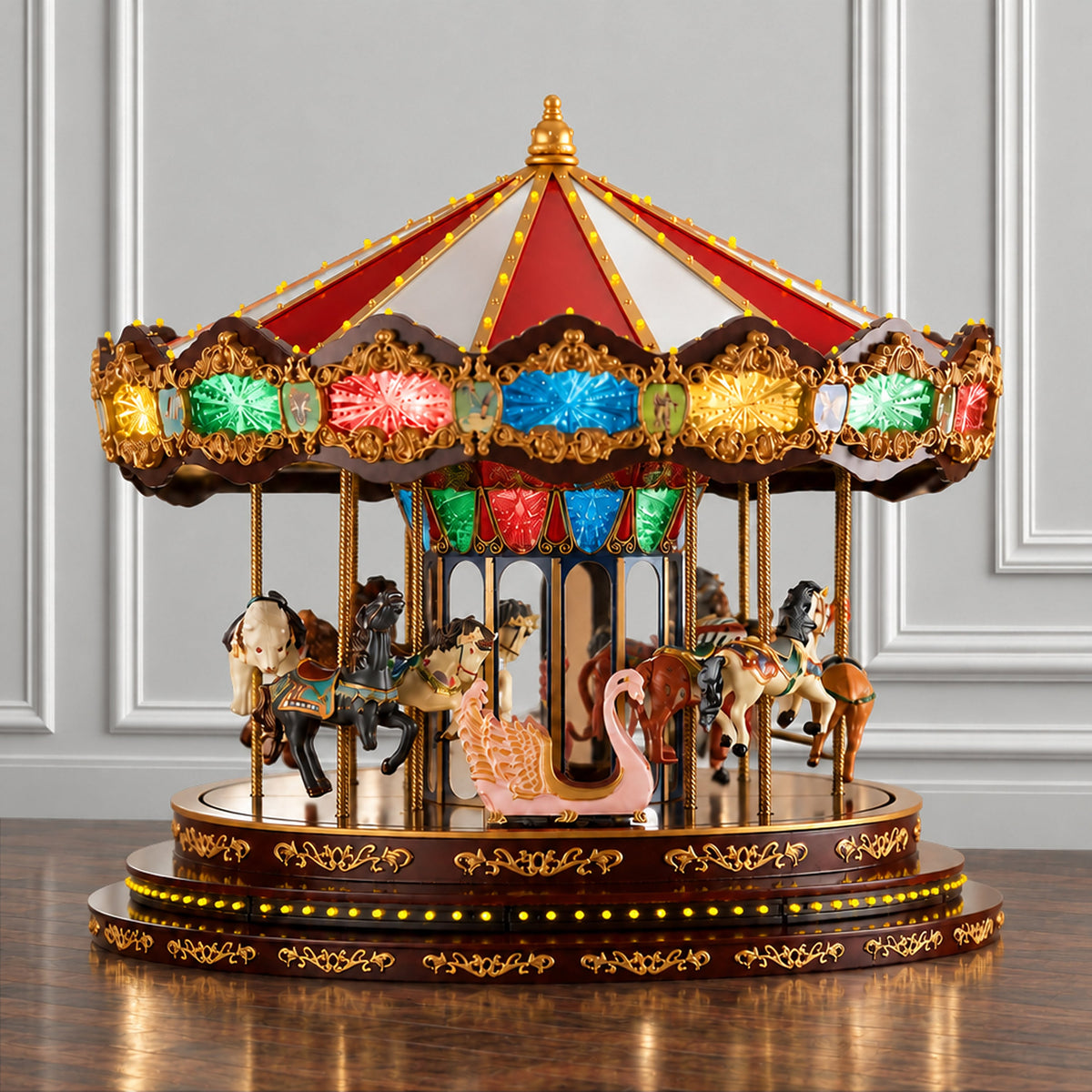 15 in. Marquee Deluxe Carousel - Mr. Christmas
