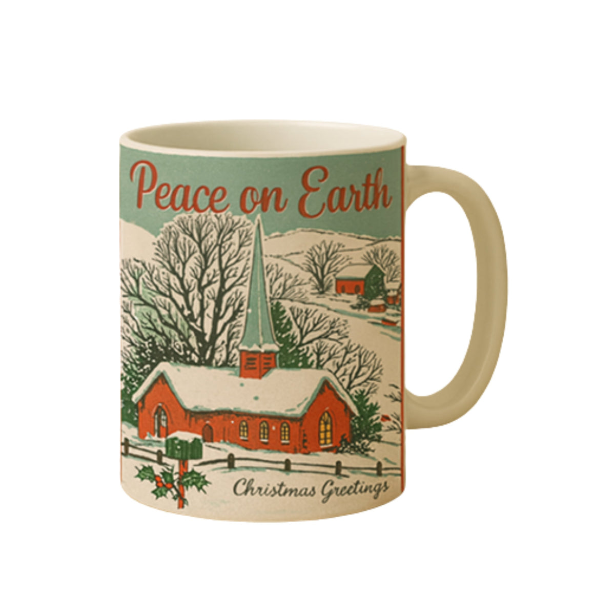15 oz. Vintage Church Mug - Mr. Christmas