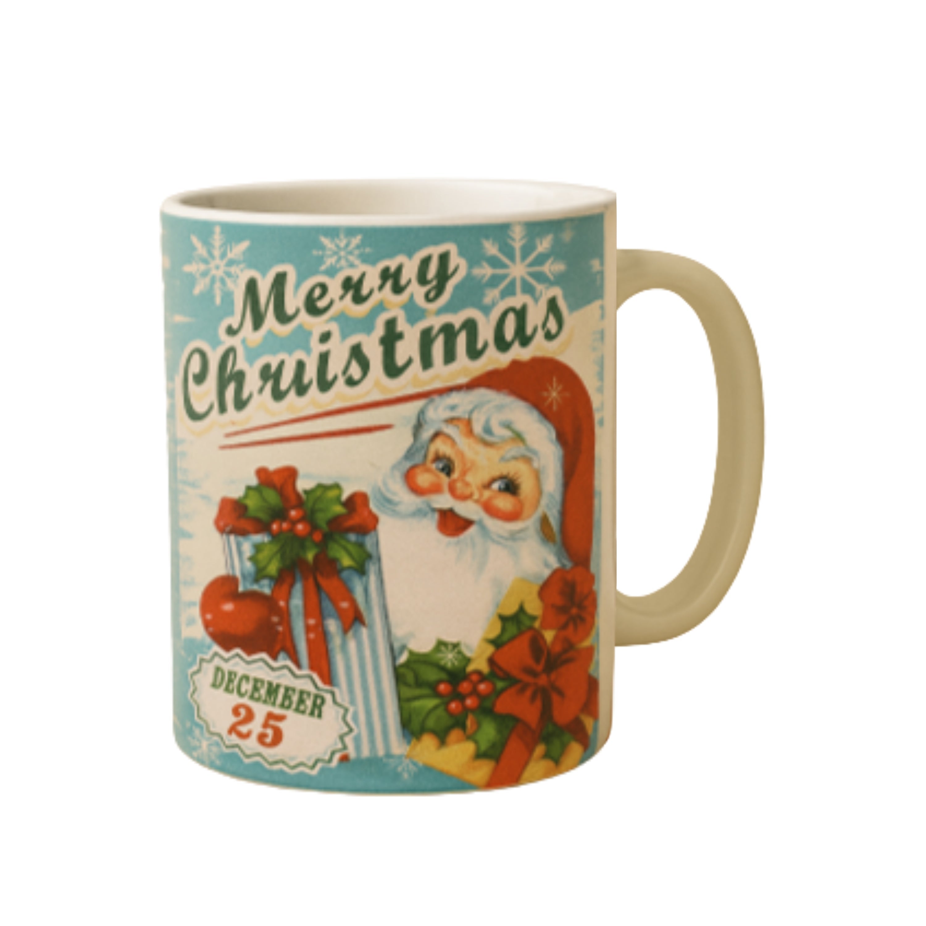 15 oz. Vintage Santa Mug - Blue - Mr. Christmas