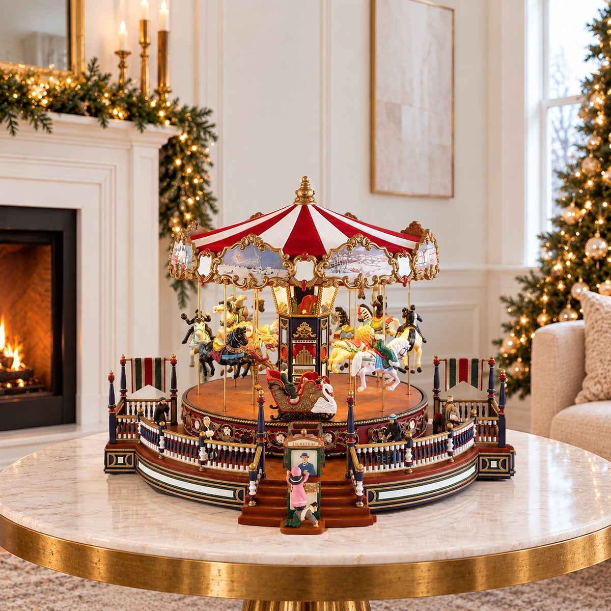 16 in. Holiday Around The Carousel - Mr. Christmas