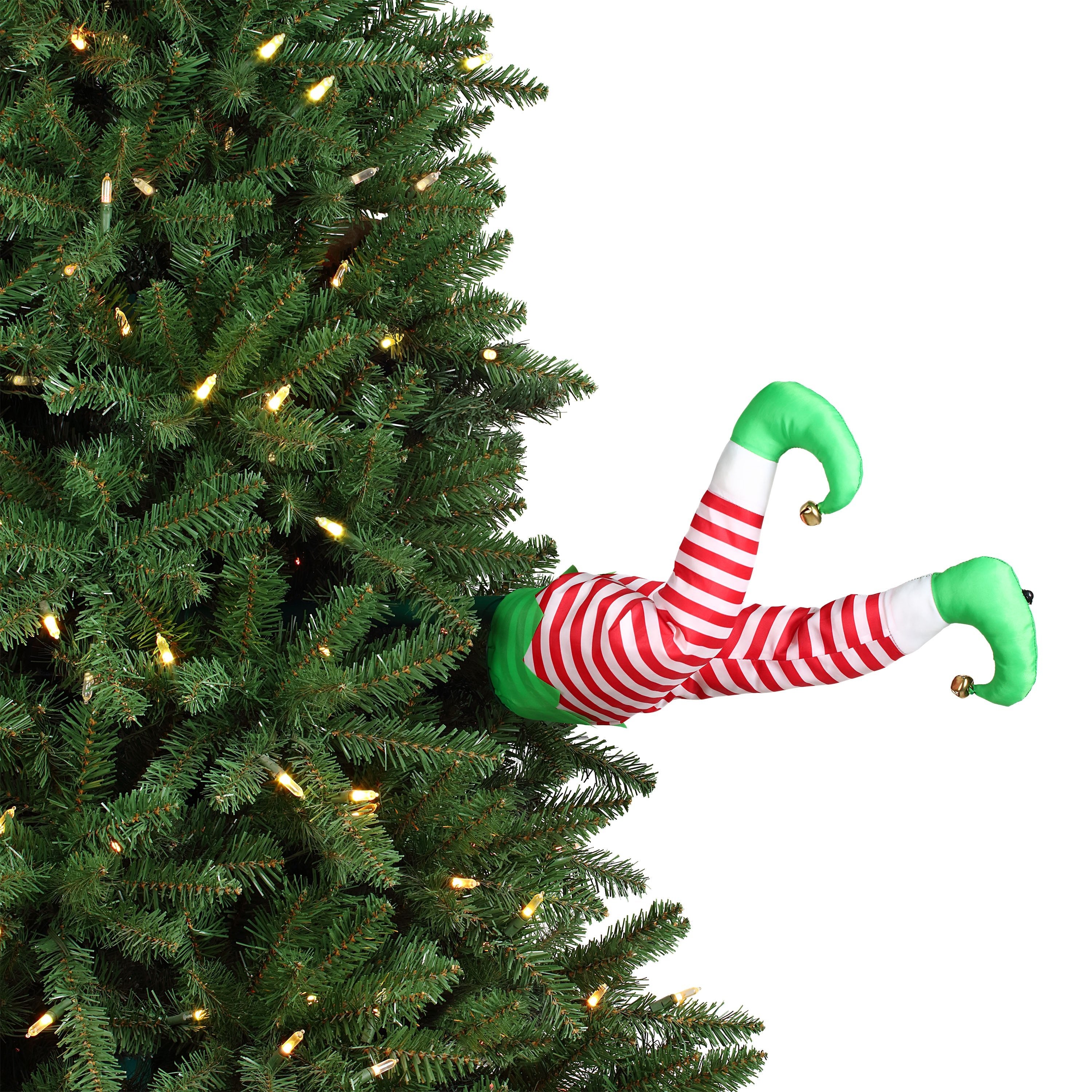 16 in. Treeside Kickers - Elf in Green Boots - Mr. Christmas