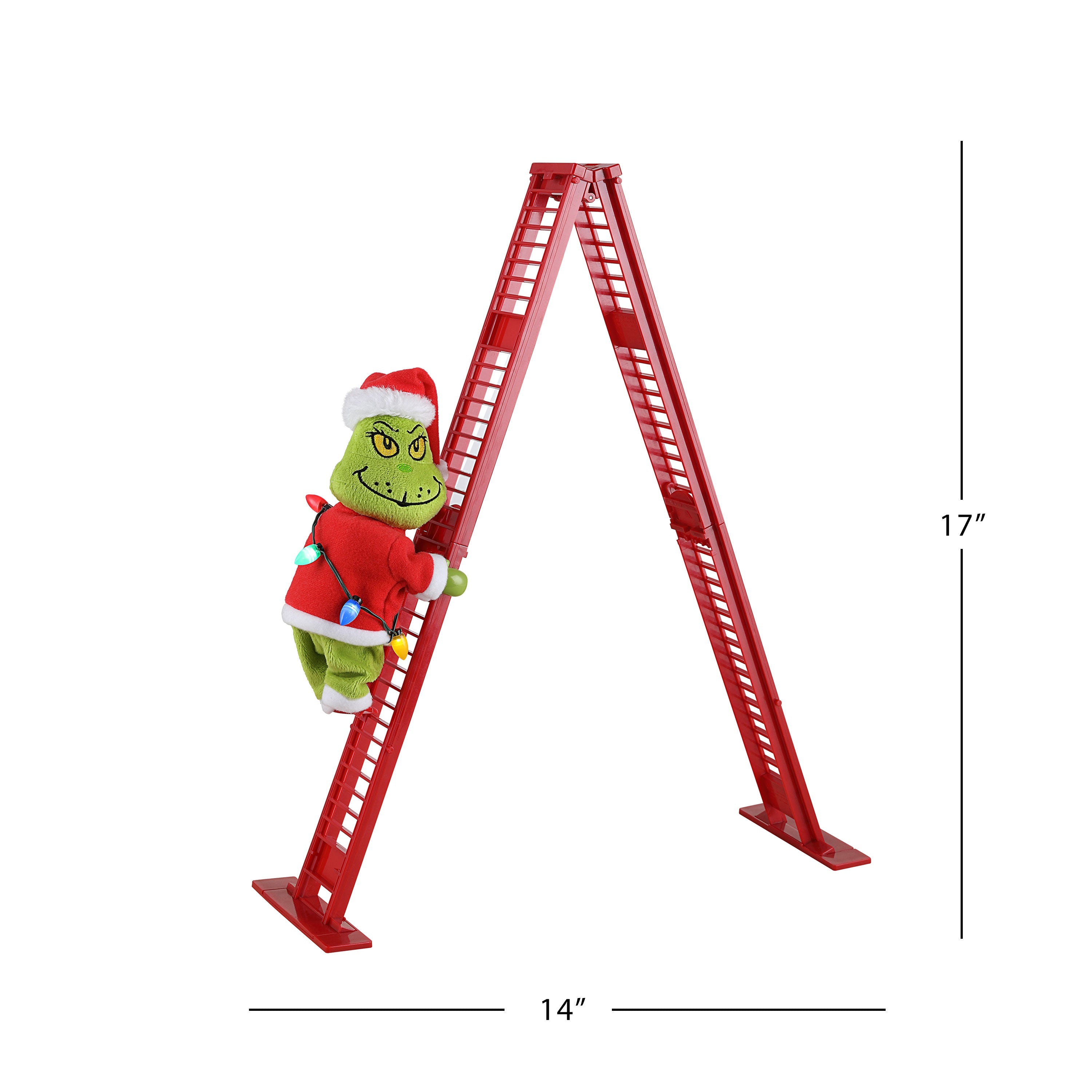 17 in. Animated Ladder Climbing Grinch - Mr. Christmas