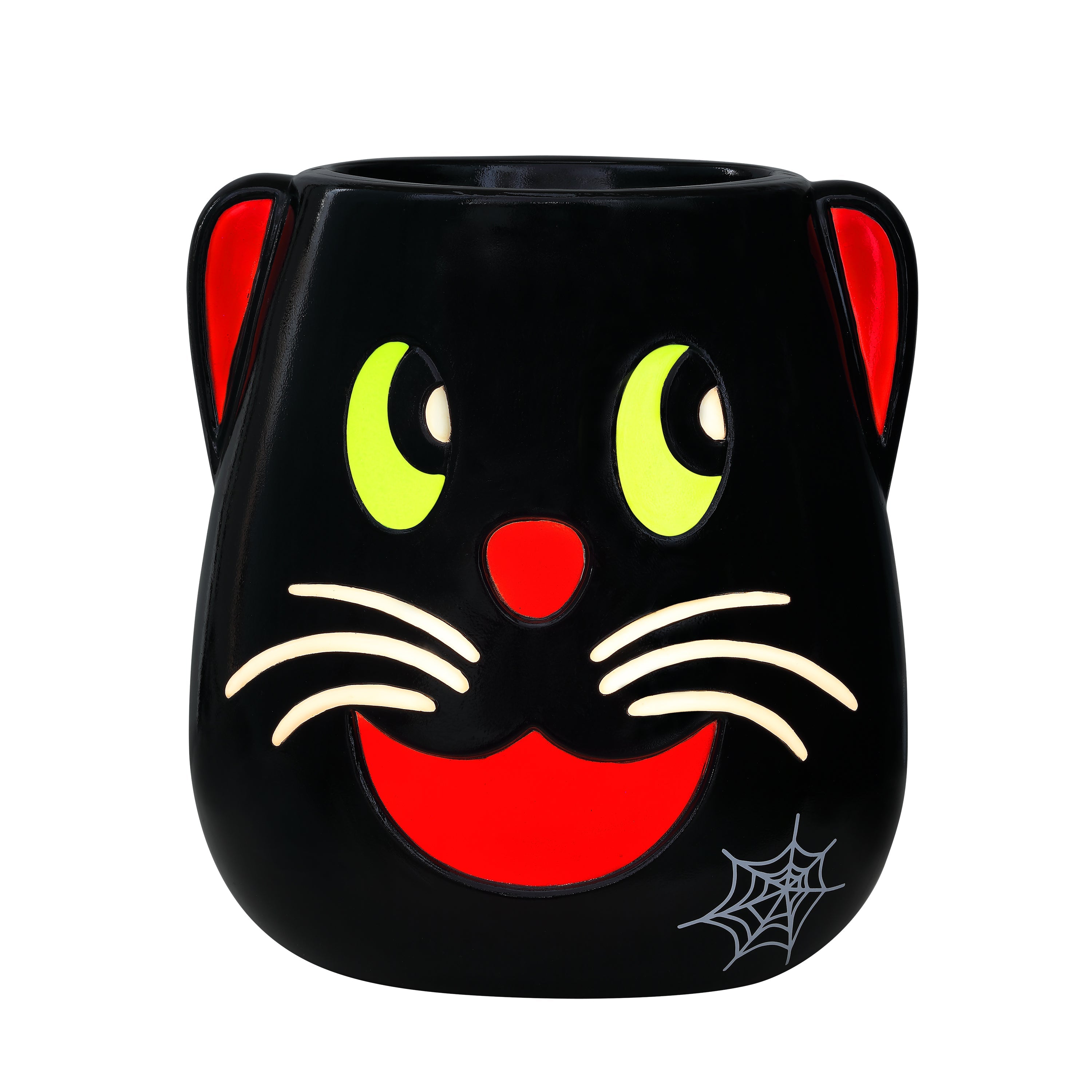 18 in. Black Cat Blow Mold Candy Bowl - Mr. Christmas