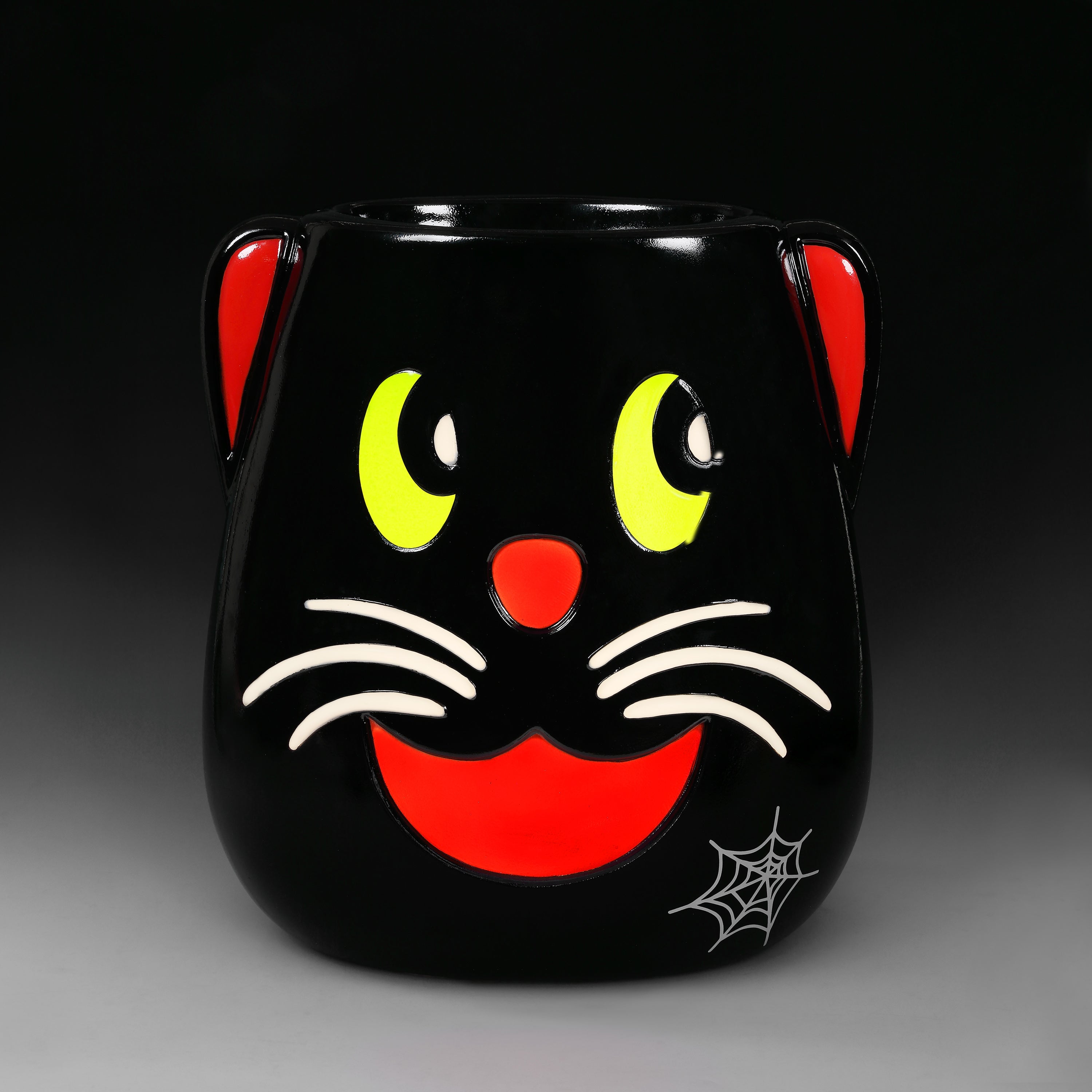 18 in. Black Cat Blow Mold Candy Bowl - Mr. Christmas