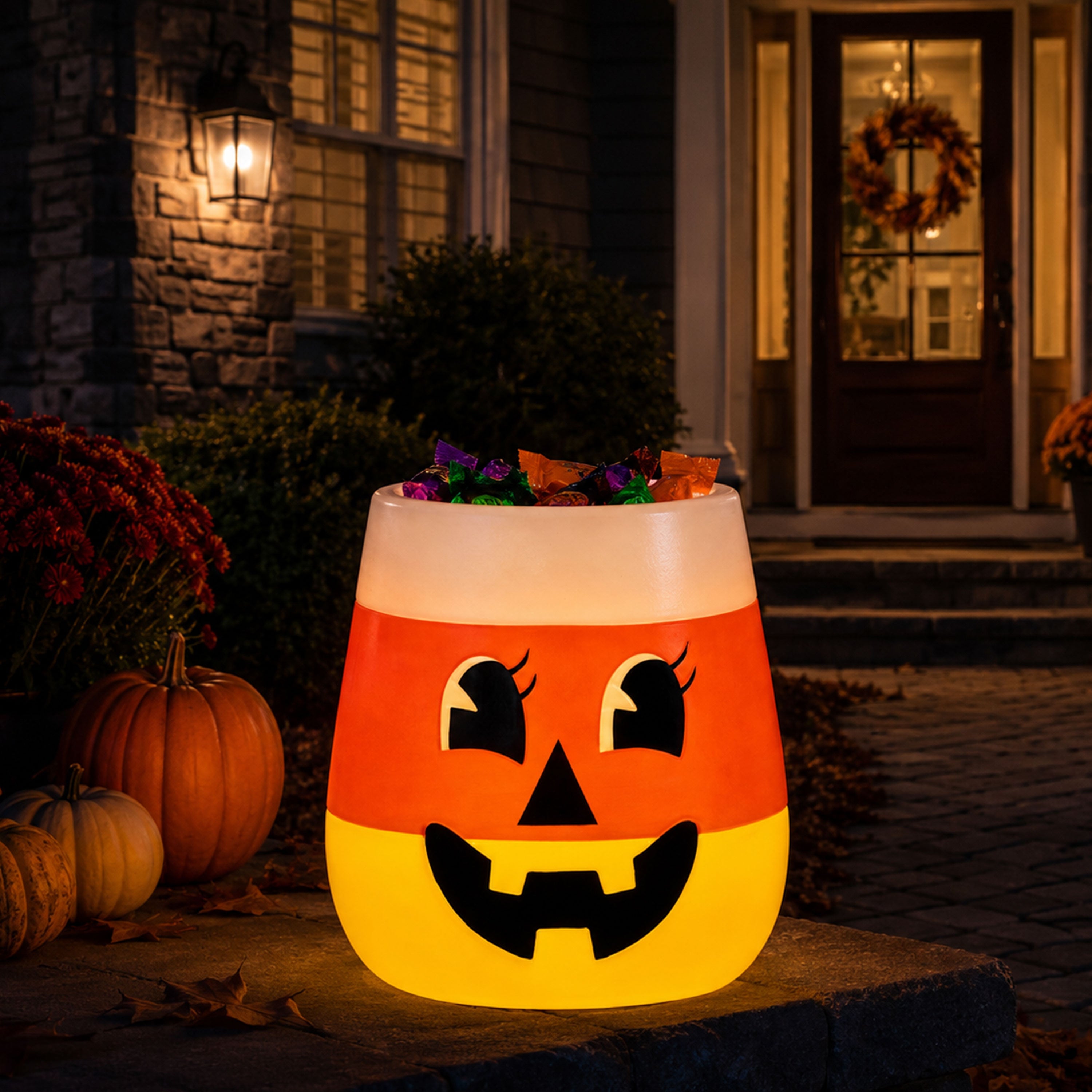 18 in. Candy Corn Blow Mold Candy Bowl - Mr. Christmas