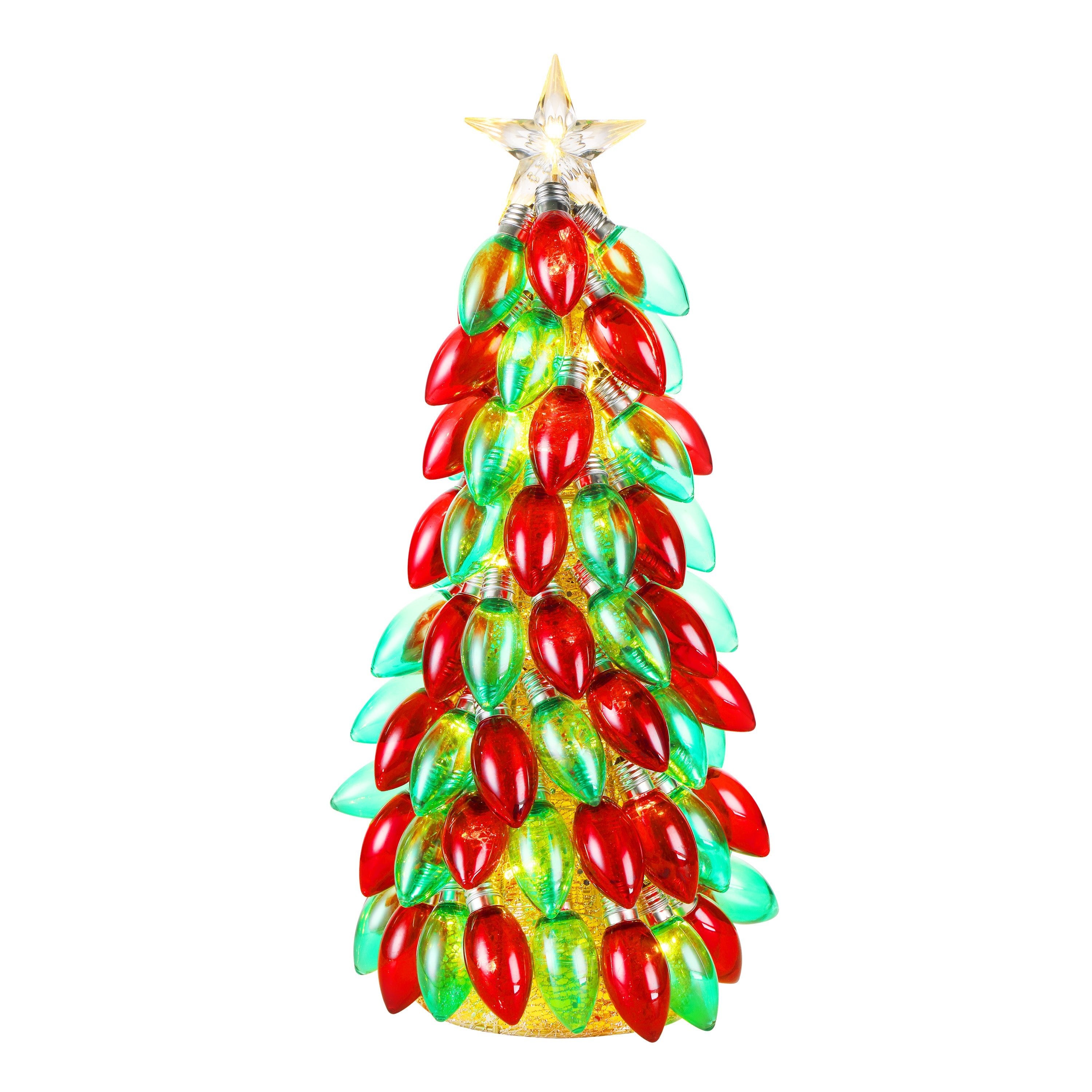 18 Retro C9 Bulb Tree Red Green – Christmas