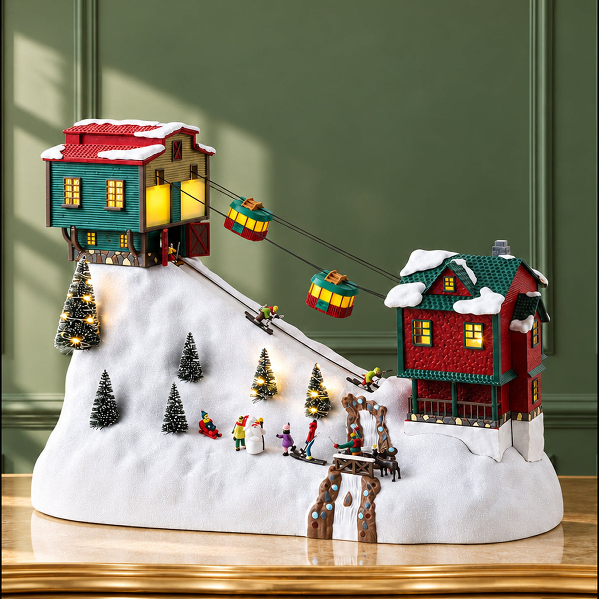 18 in. Winter Wonderland Cable Cars - Mr. Christmas