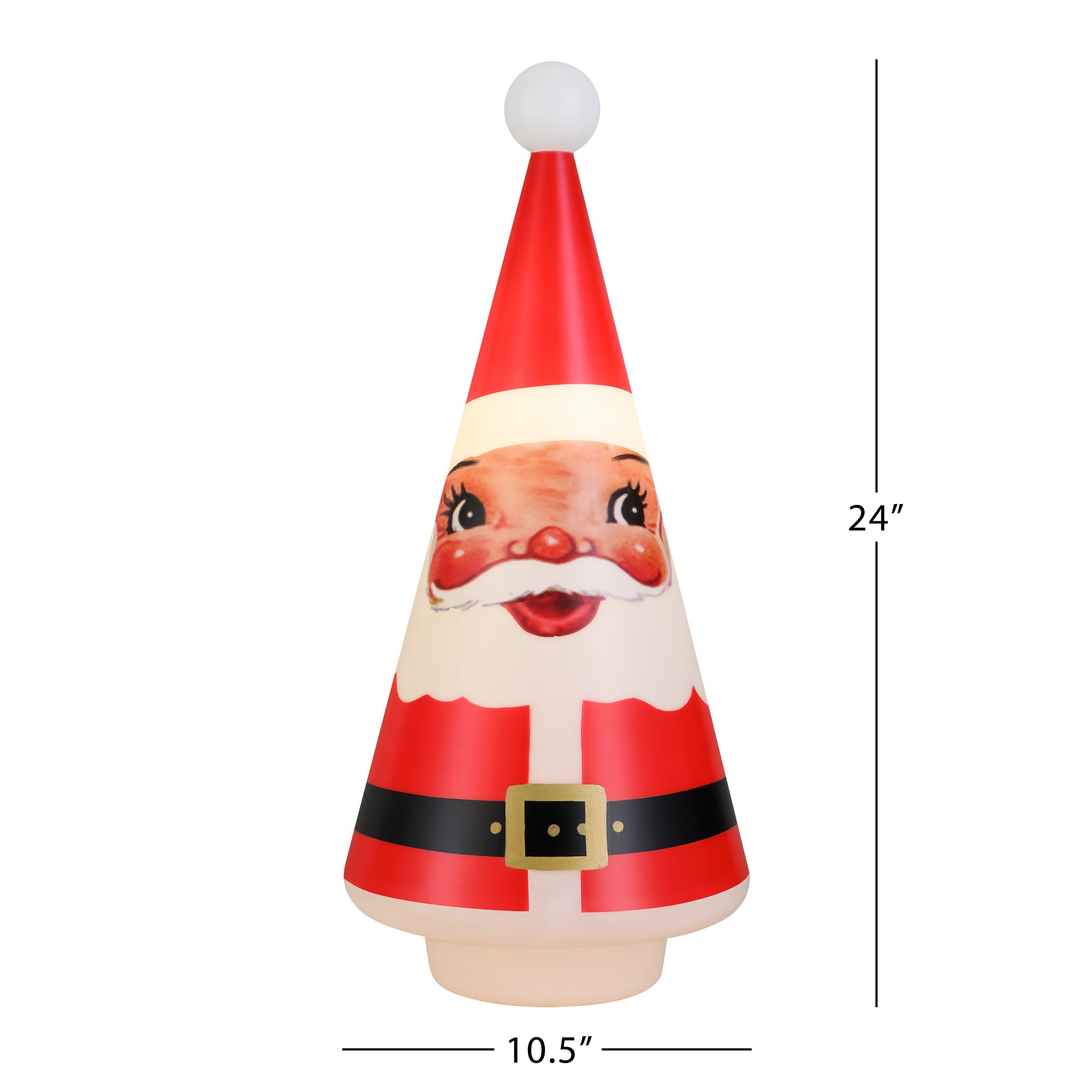 24 in. Blow Mold Cone Character Tree - Santa - Mr. Christmas