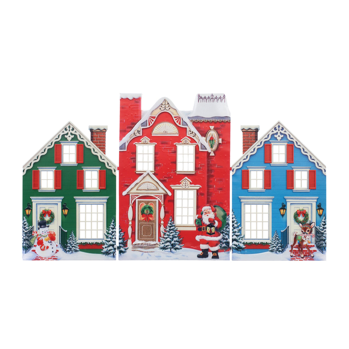 24 in. Metal Folding Village - Mr. Christmas