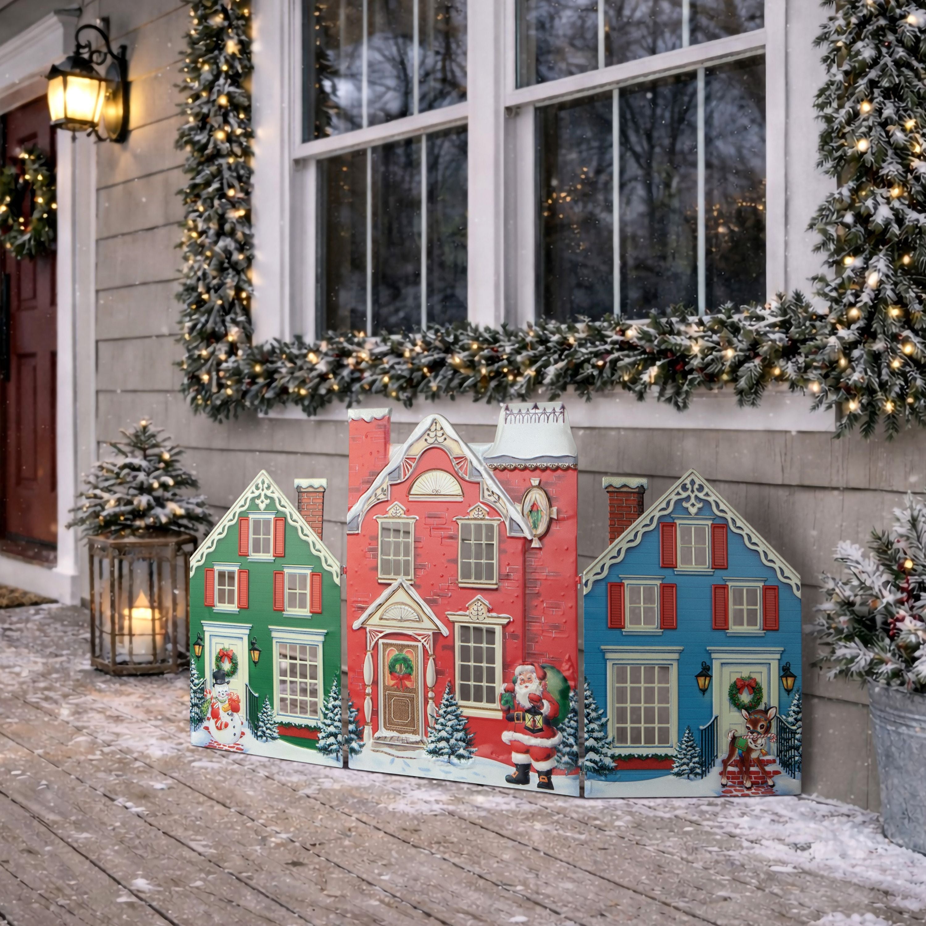 24 in. Metal Folding Village - Mr. Christmas