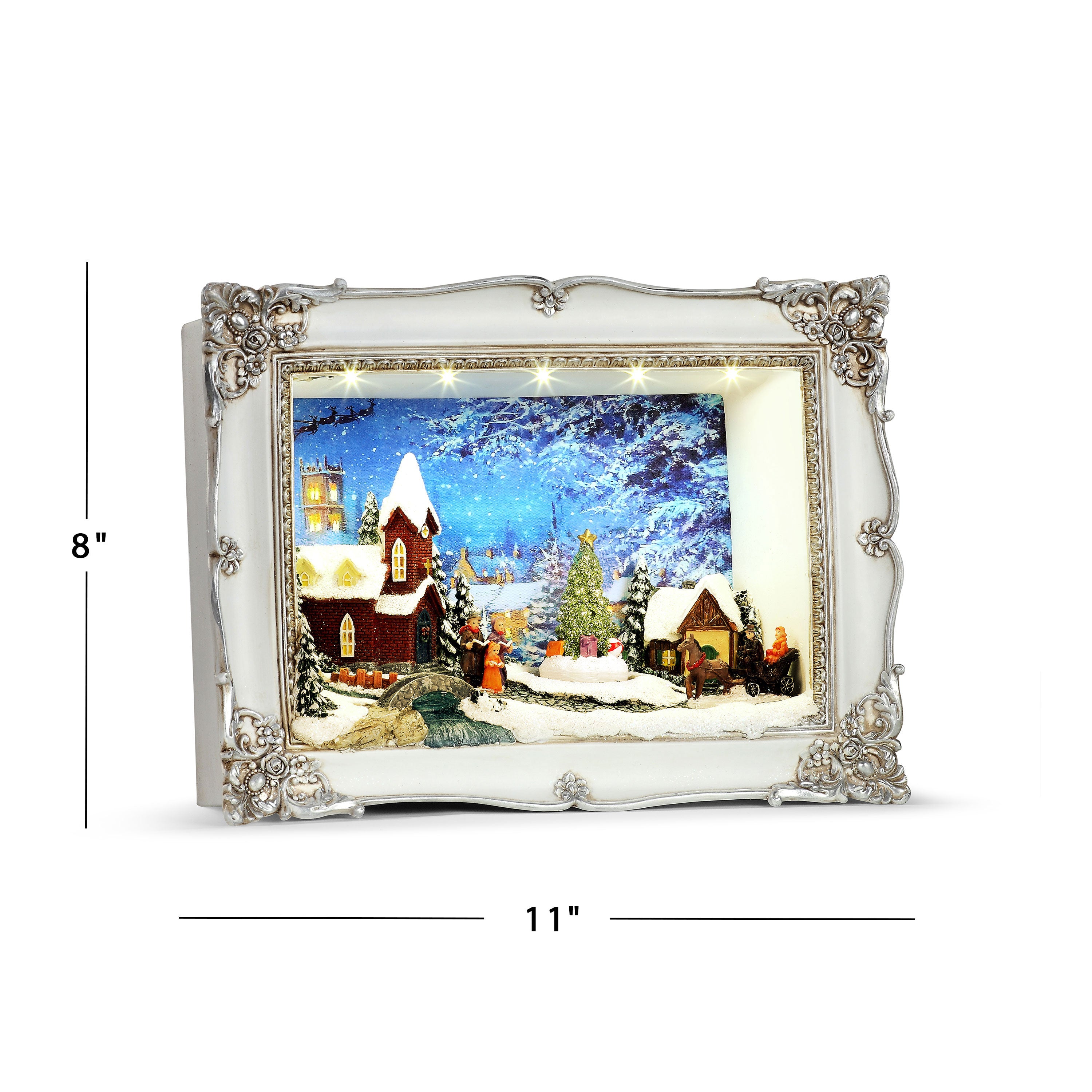 11" Animated Shadow Box - Church