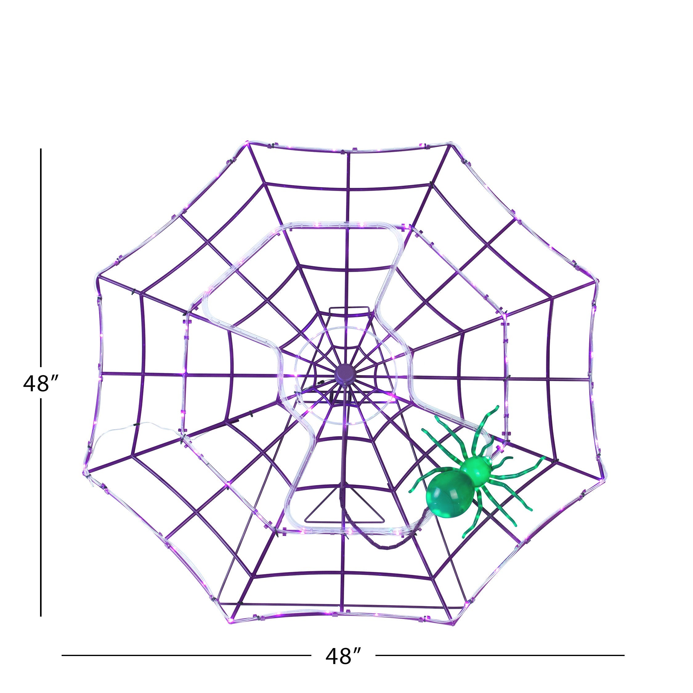 4' Outdoor Animated Spider Web - Purple - Mr. Christmas