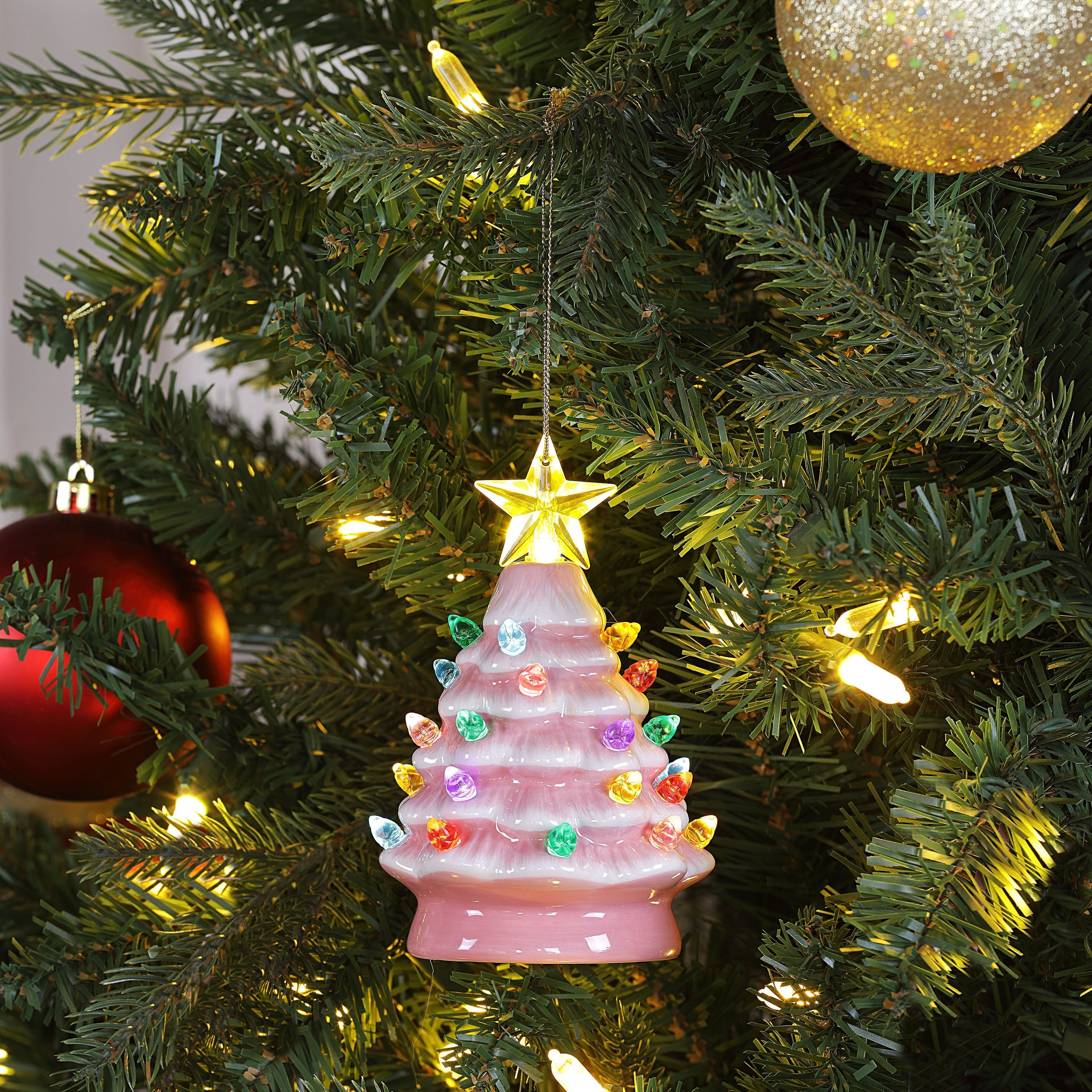 5 in. Nostalgic Tree - Pink - Mr. Christmas