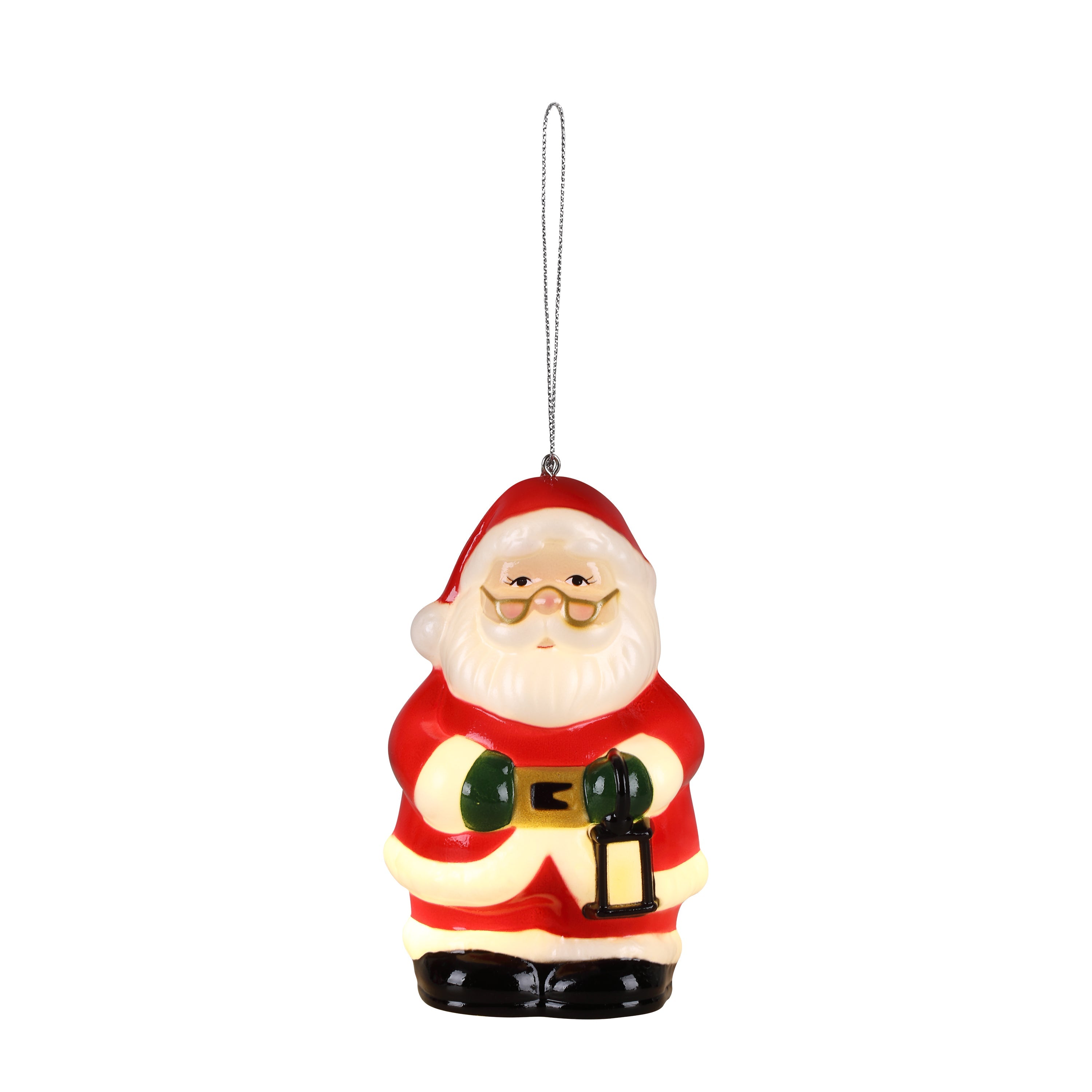 5 in. Set of 12 Blow Mold Character Ornaments - Santa & Angel - Mr. Christmas