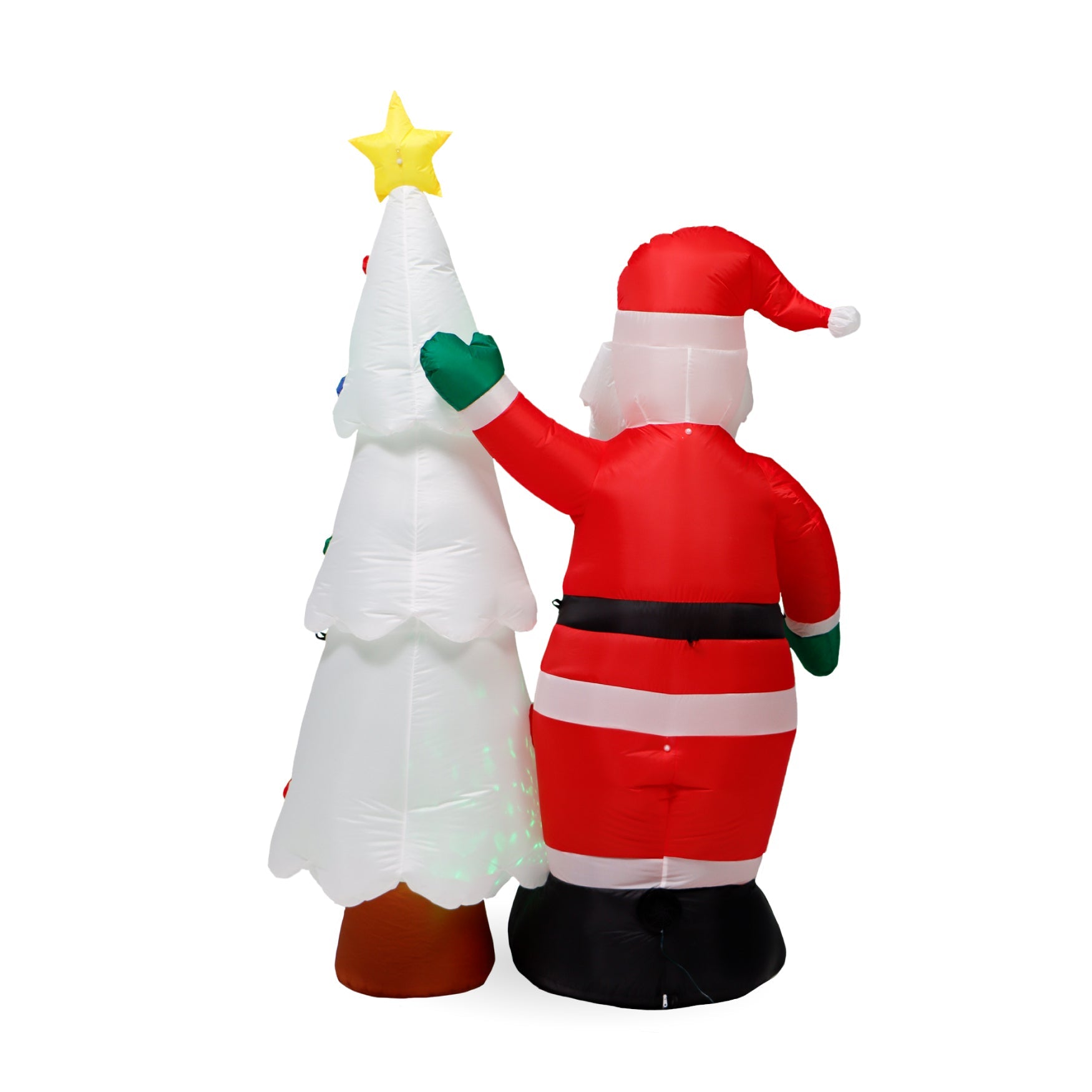 7 ft. Outdoor Lit Inflatable - Santa and Tree - Mr. Christmas