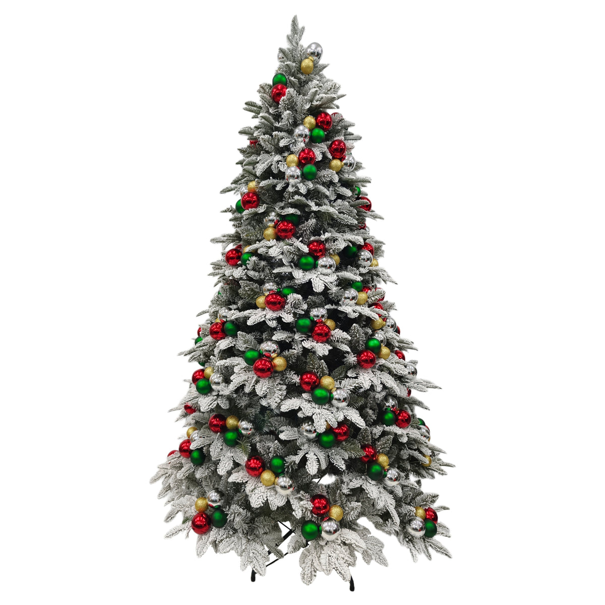 7.5 ft. Pre-Decorated Artificial Tree - Red and Green - Mr. Christmas