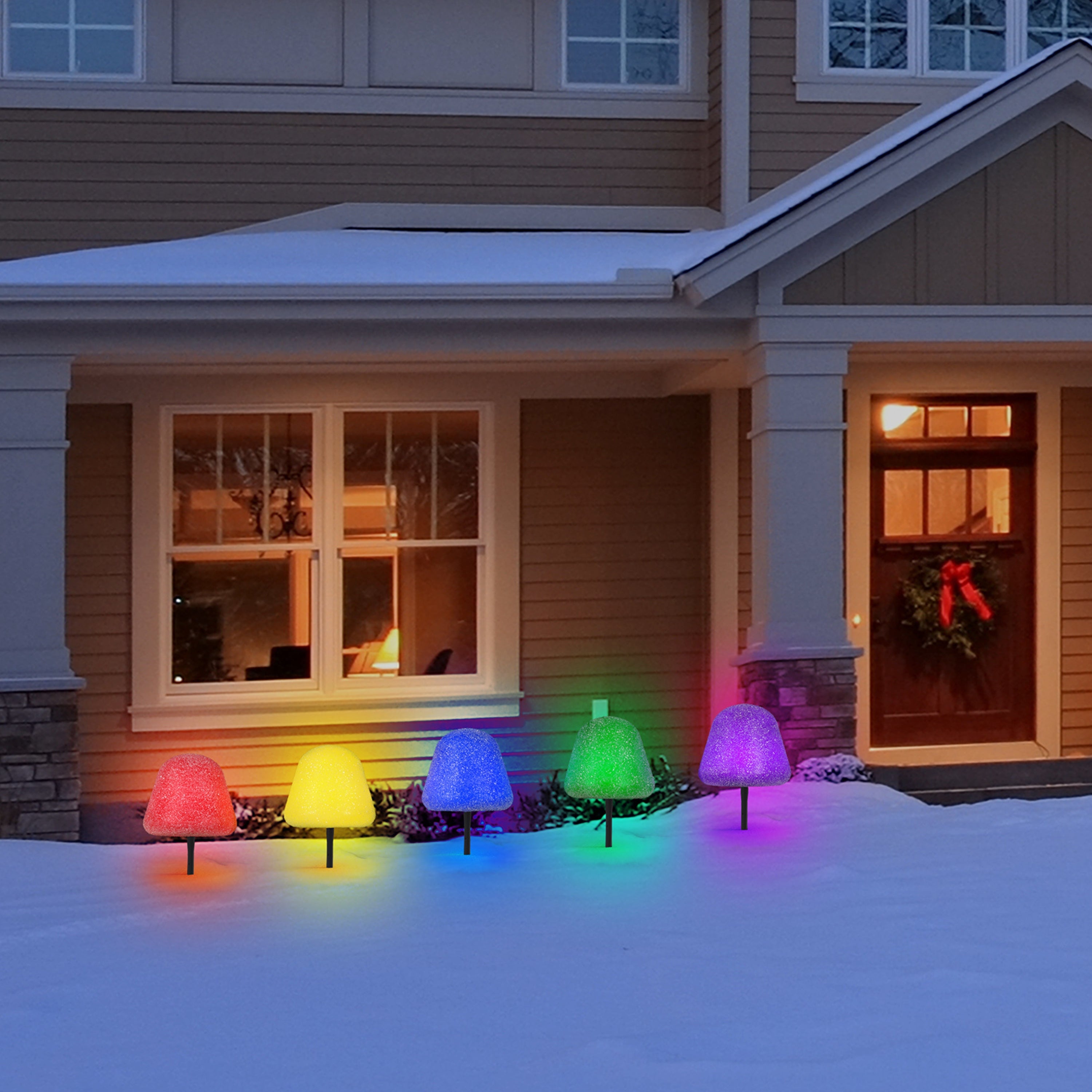 8 in. Sugared Gumdrop Pathway Lights - Mr. Christmas