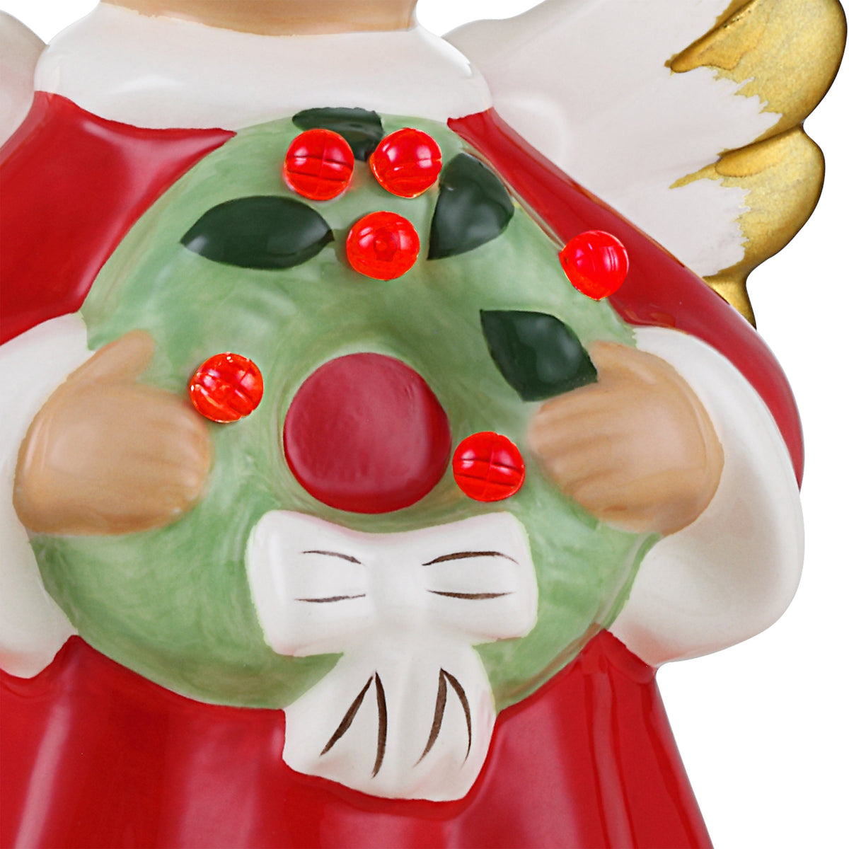 9 in. Lit Ceramic White Angel - Mr. Christmas