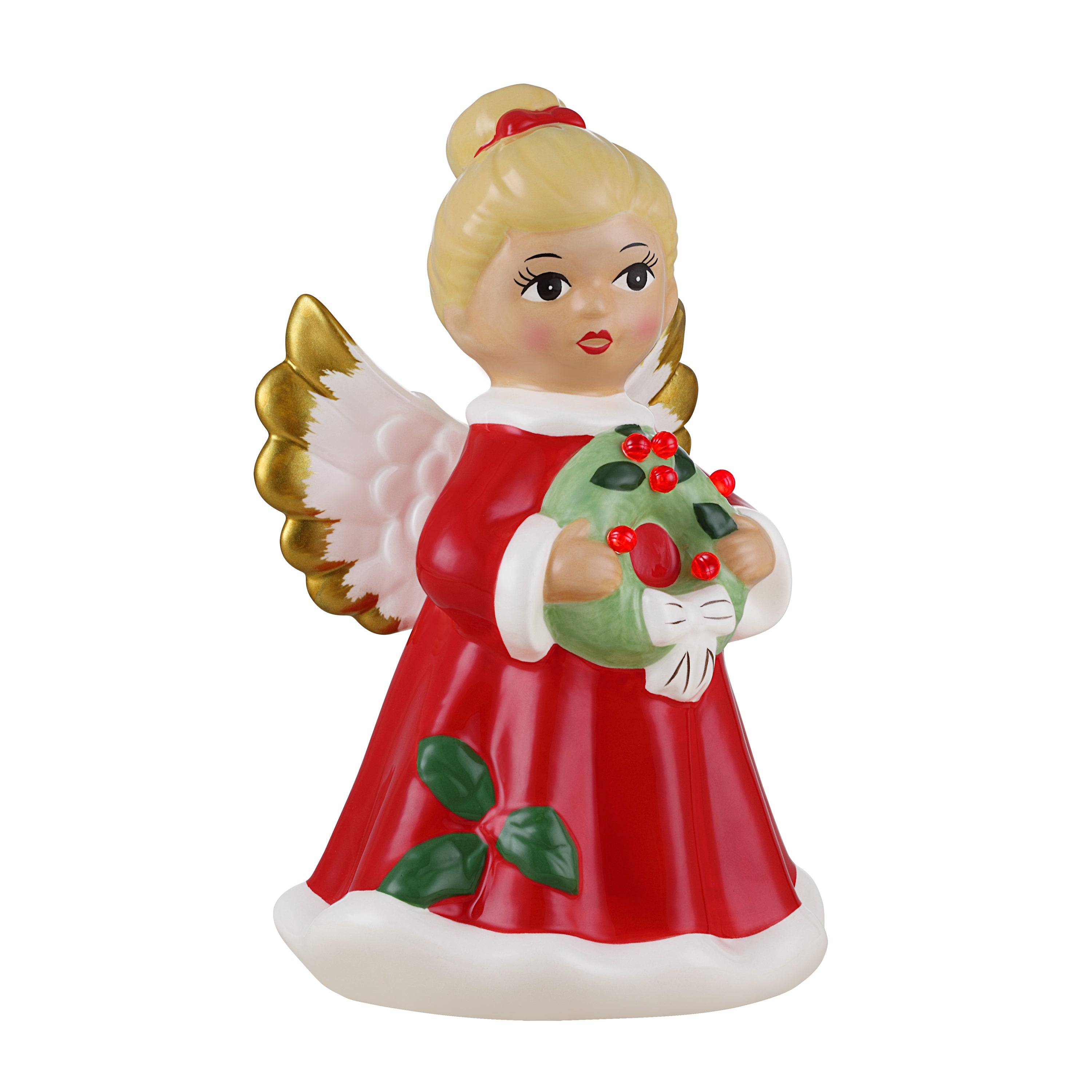 9 in. Lit Ceramic White Angel - Mr. Christmas