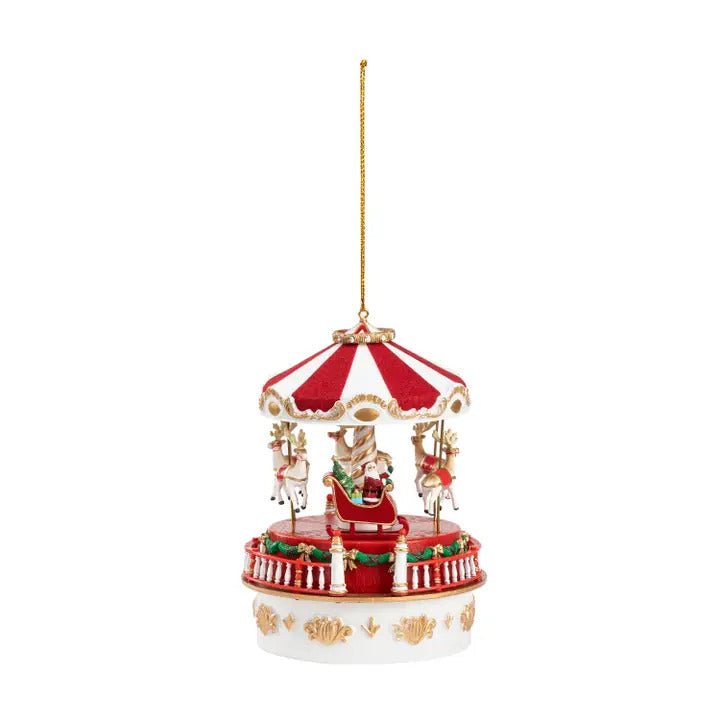 Mini Carnival Music Box - Carousel with White Base - Mr. Christmas