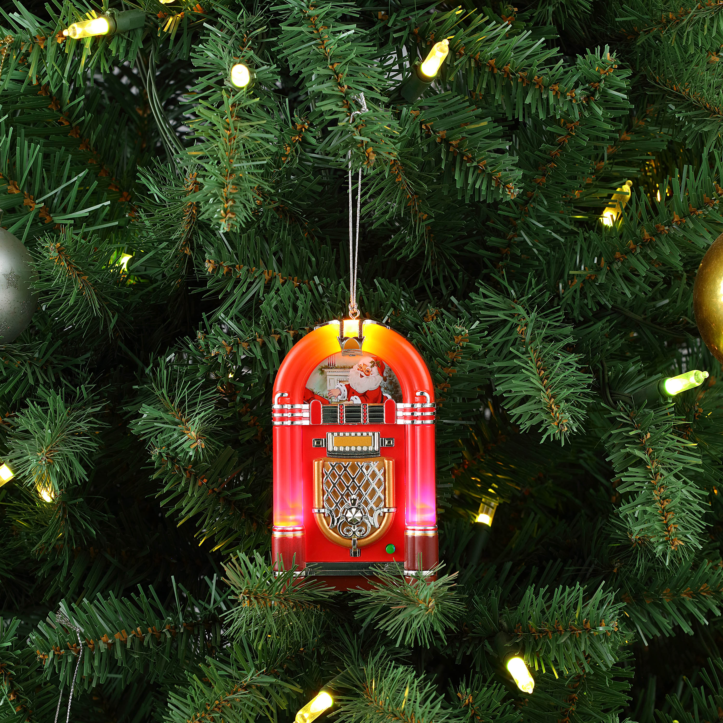 Mini Jukebox Ornament - Red - Mr. Christmas