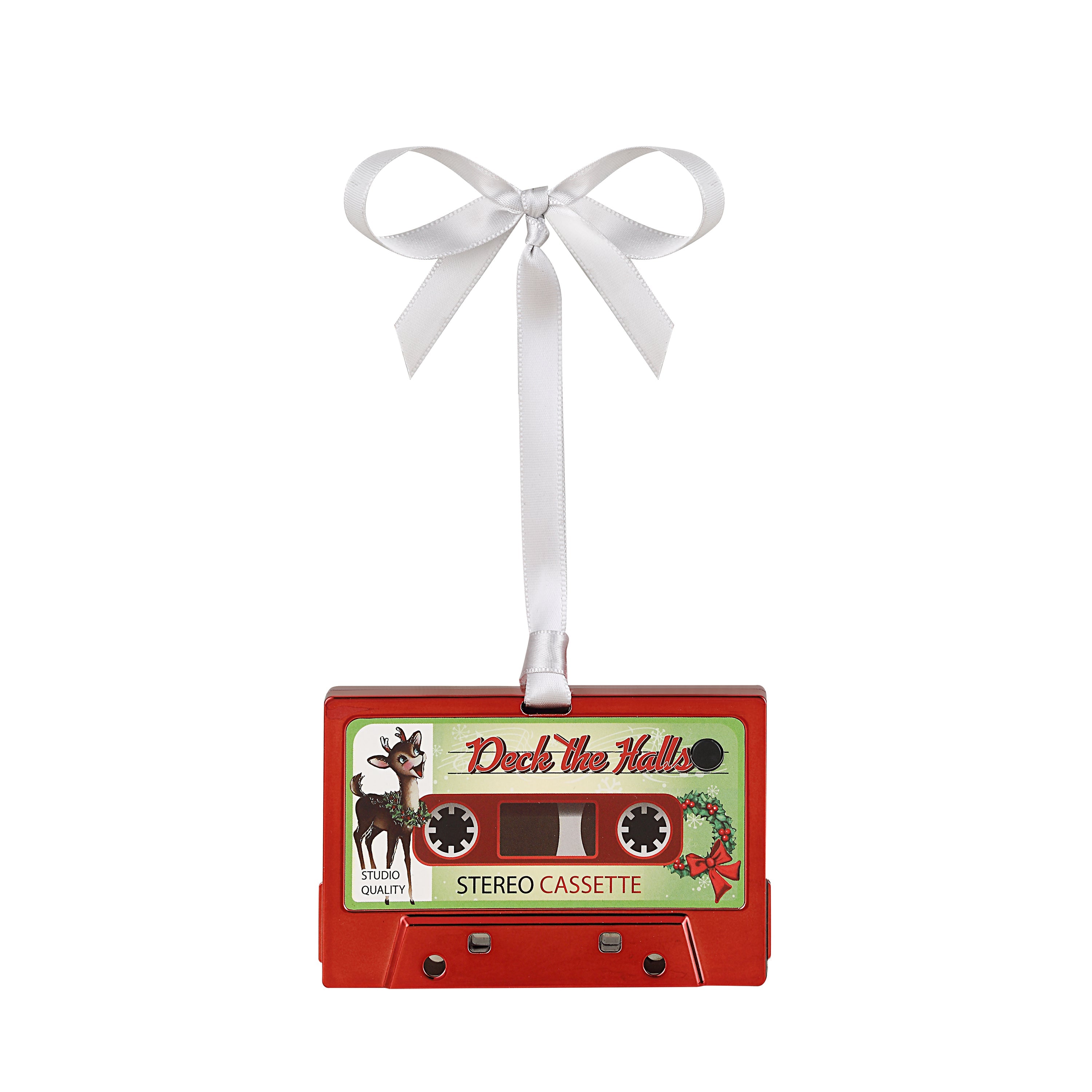 Musical Cassette Ornaments Set - Red & Green - Mr. Christmas