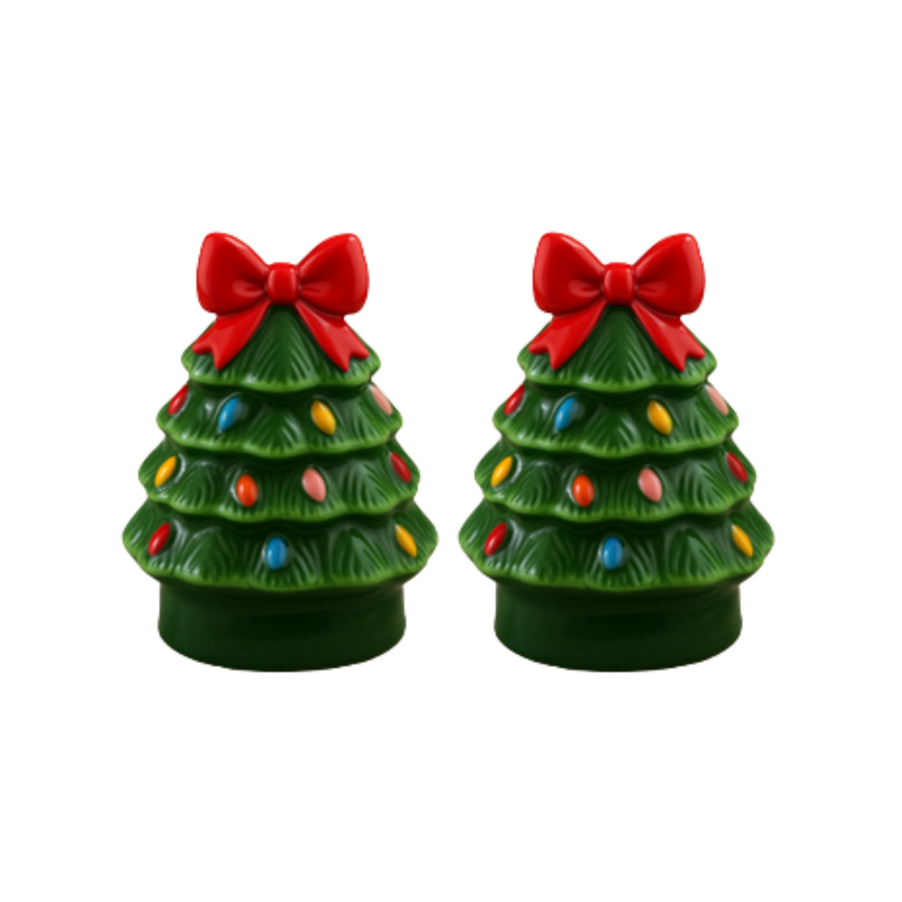 Nostalgic Tree with Bow Salt and Pepper Shakers - Mr. Christmas