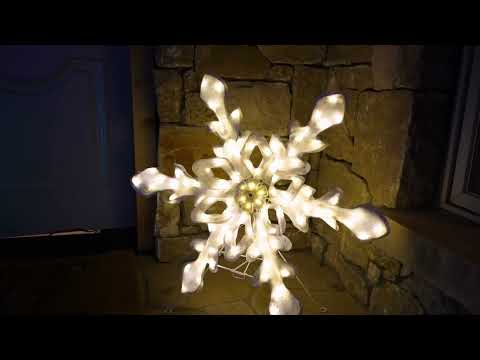 35" Outdoor Twinkling LED Snowflake Video
