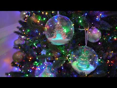 Load video: 5.5" Mercury Glass Tree Globe Ornament Video