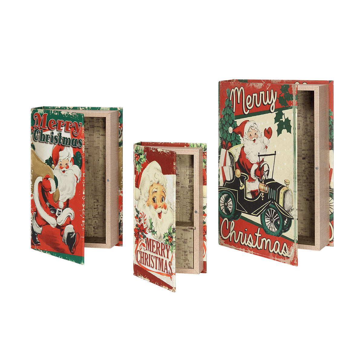 Set of 3 Nesting Books - Santa - Mr. Christmas