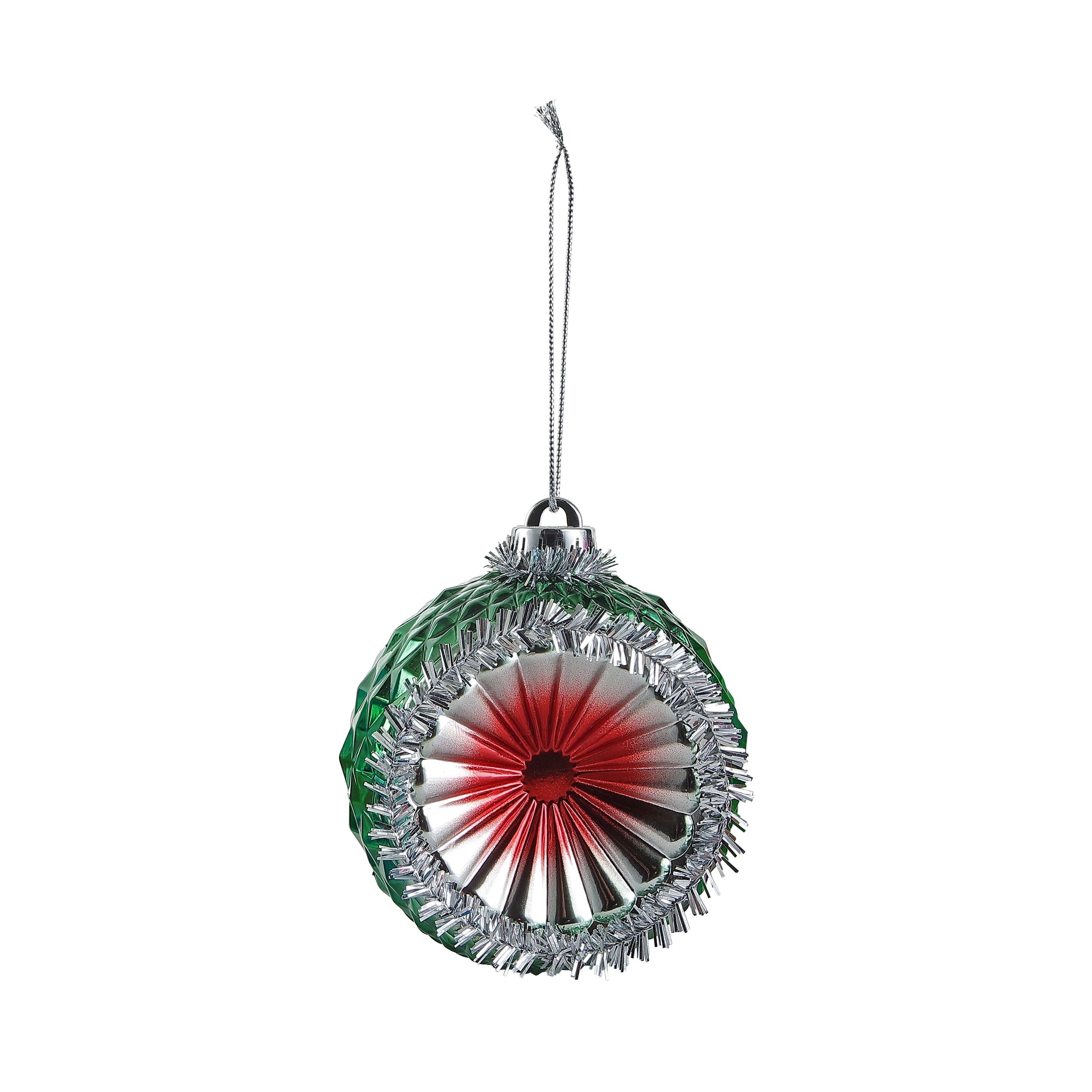 Set of 4 Reflective Ornaments with Tinsel - Mr. Christmas
