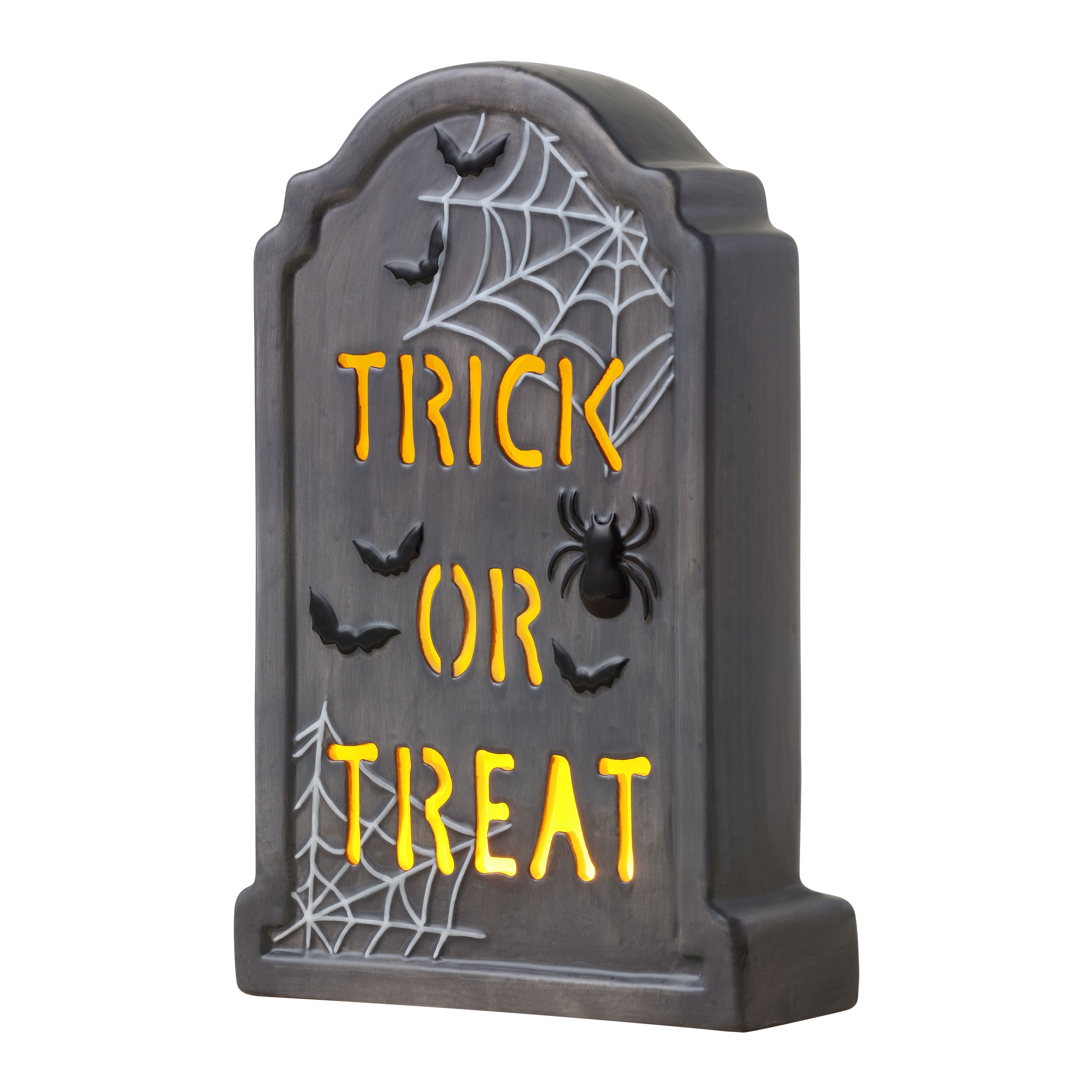 10" Ceramic LED Tombstone -Trick or Treat - Mr. Christmas