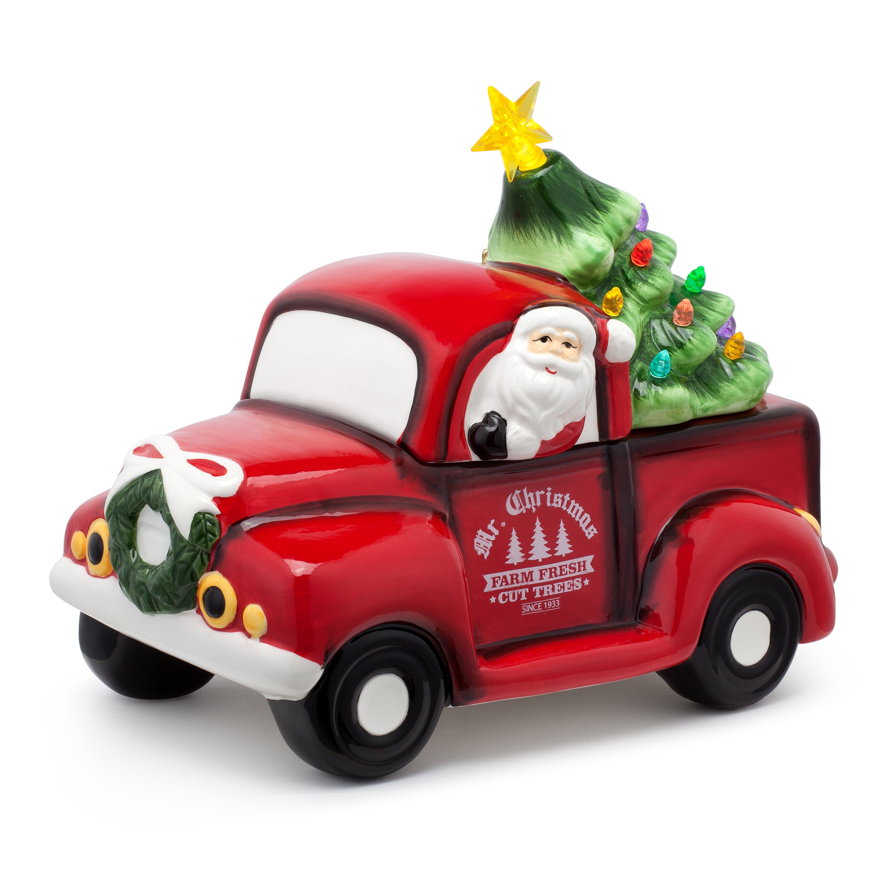 10.5" Nostalgic Ceramic Lit Truck Cookie Jar - Mr. Christmas