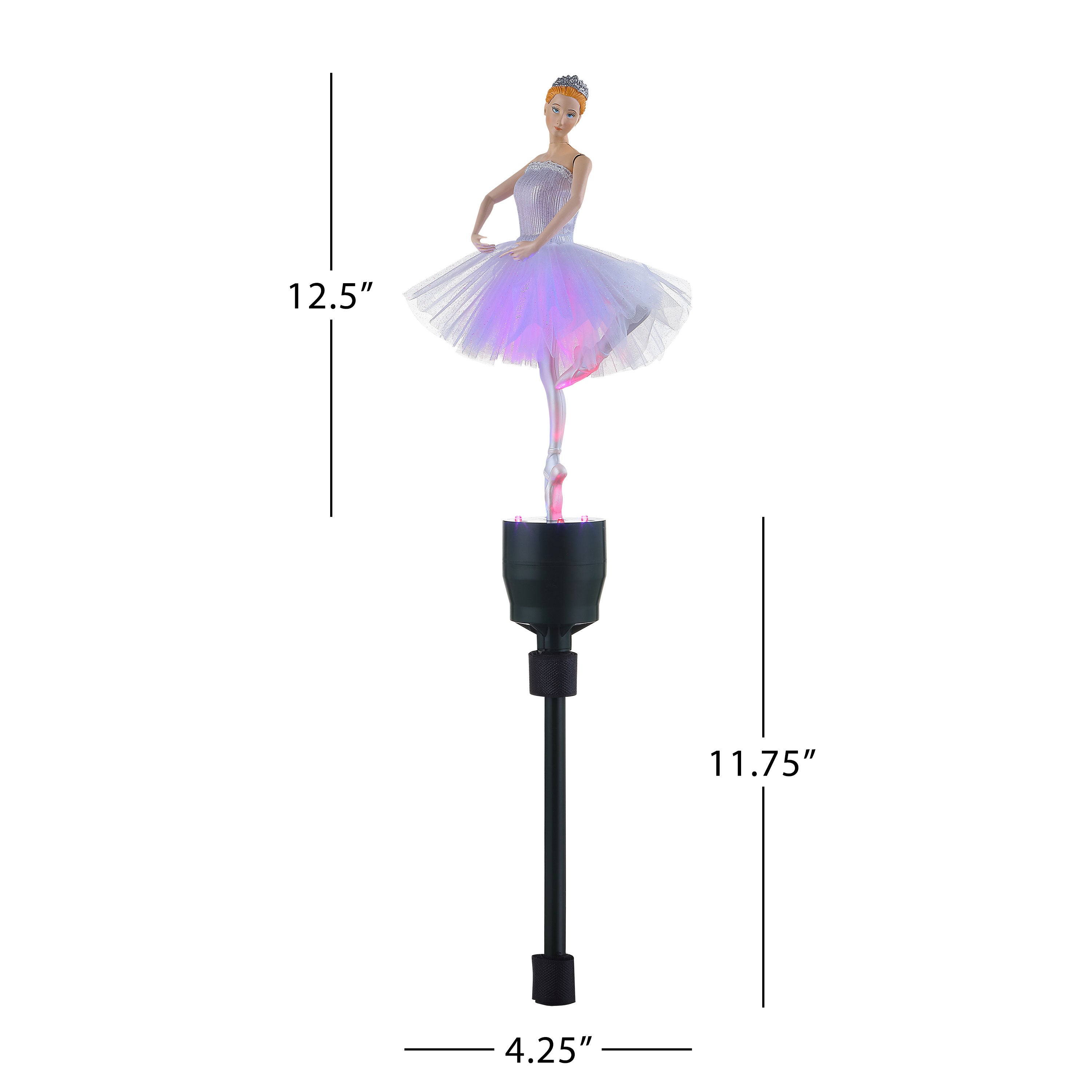 12.5" Animated Fiber-Optic Ballerina Tree Topper - Mr. Christmas
