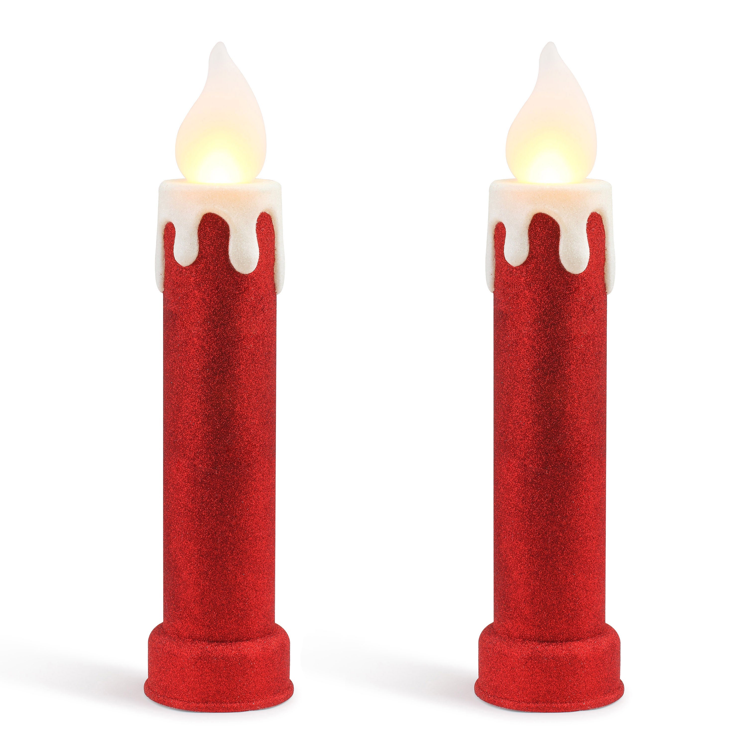 Mr. Christmas 24 LED Glitter Candle 2-Pack - Red