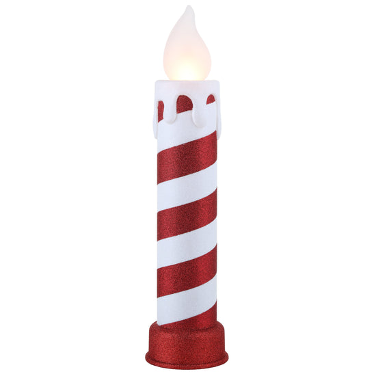 24" Glittery Blow Mold Candle - Red & White - Mr. Christmas