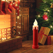 24 in. Glitter Blow Mold Candle - Red - Mr. Christmas