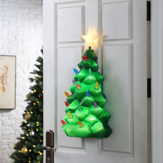 24" Outdoor Lit Blow Mold Tree - Mr. Christmas