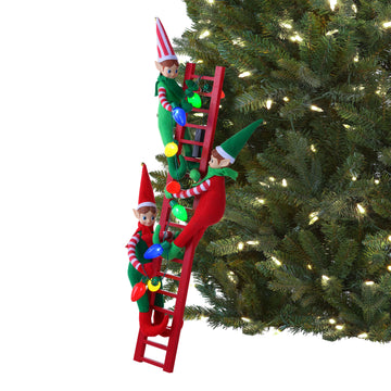 27.5" LED Elves Tree Trimmer - Mr. Christmas