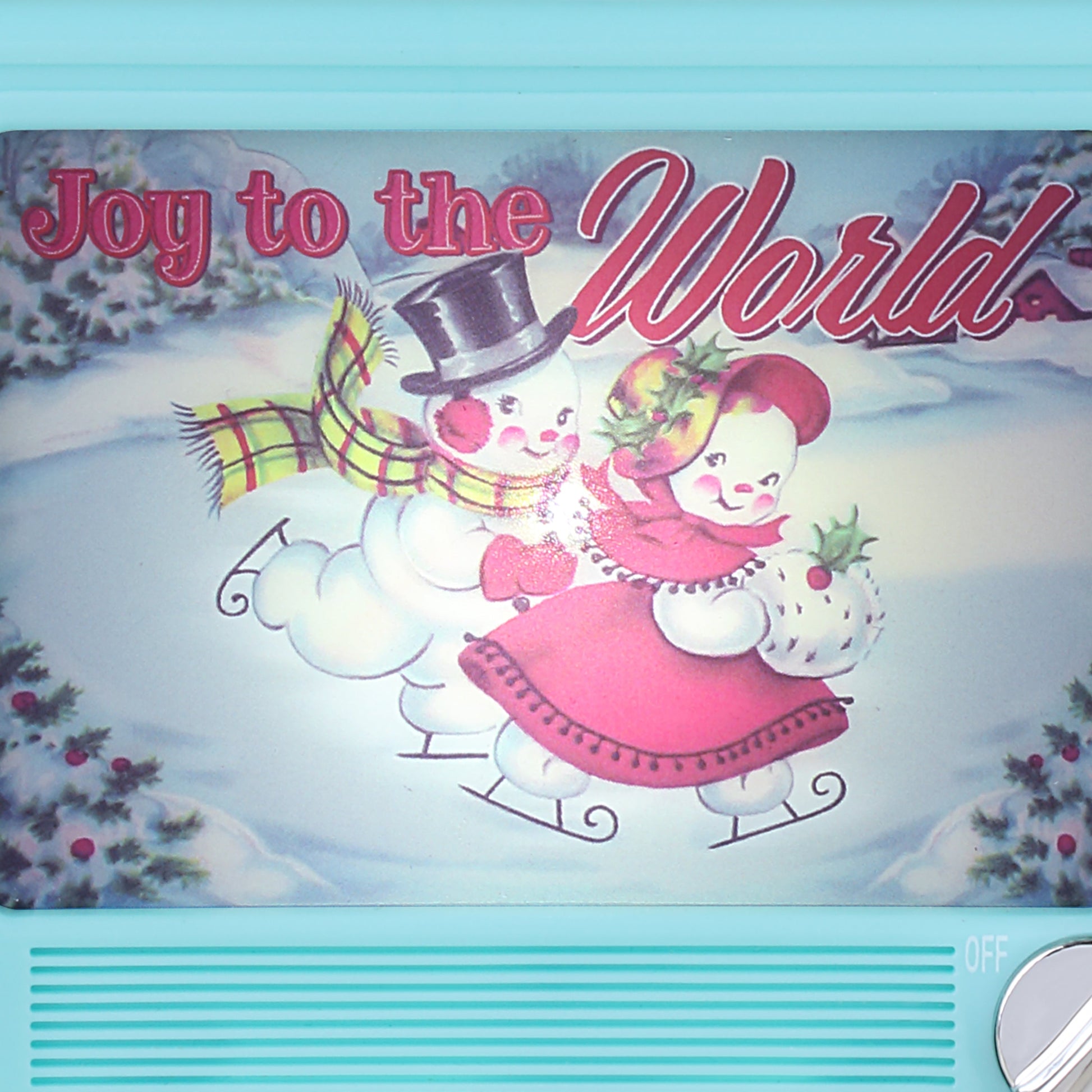 3.75" Musical LED TV Ornament - Teal - Mr. Christmas